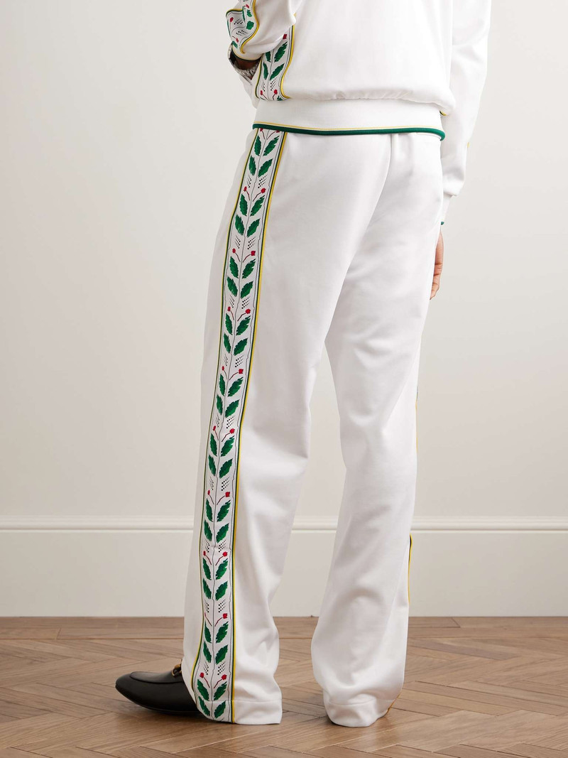 Laurel Straight-Leg Logo-Appliquéd Jersey Sweatpants 3