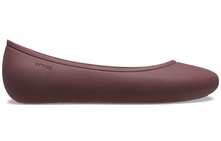 (WMNS) Crocs Brooklyn Flats 'Dark Cherry' 209384-6WD - 3
