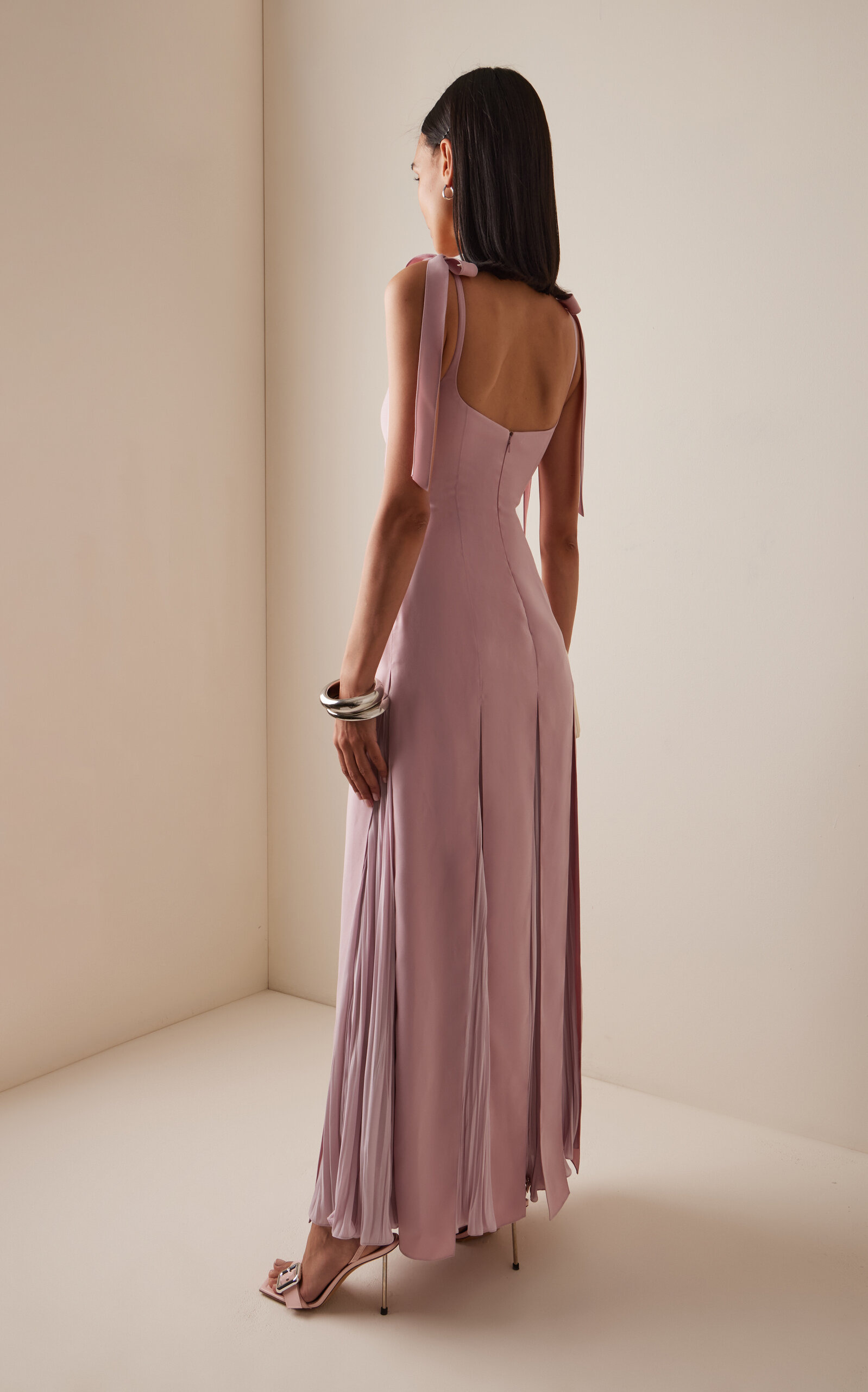 Exclusive Guest-Of Silk Maxi Dress pink - 4
