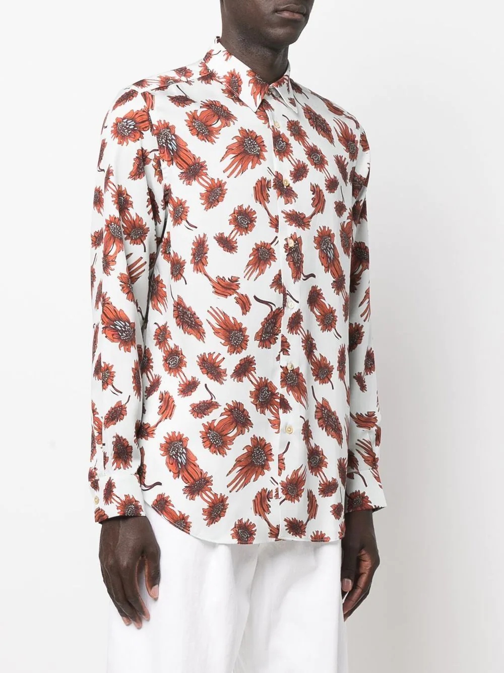 floral-print lyocell shirt - 3