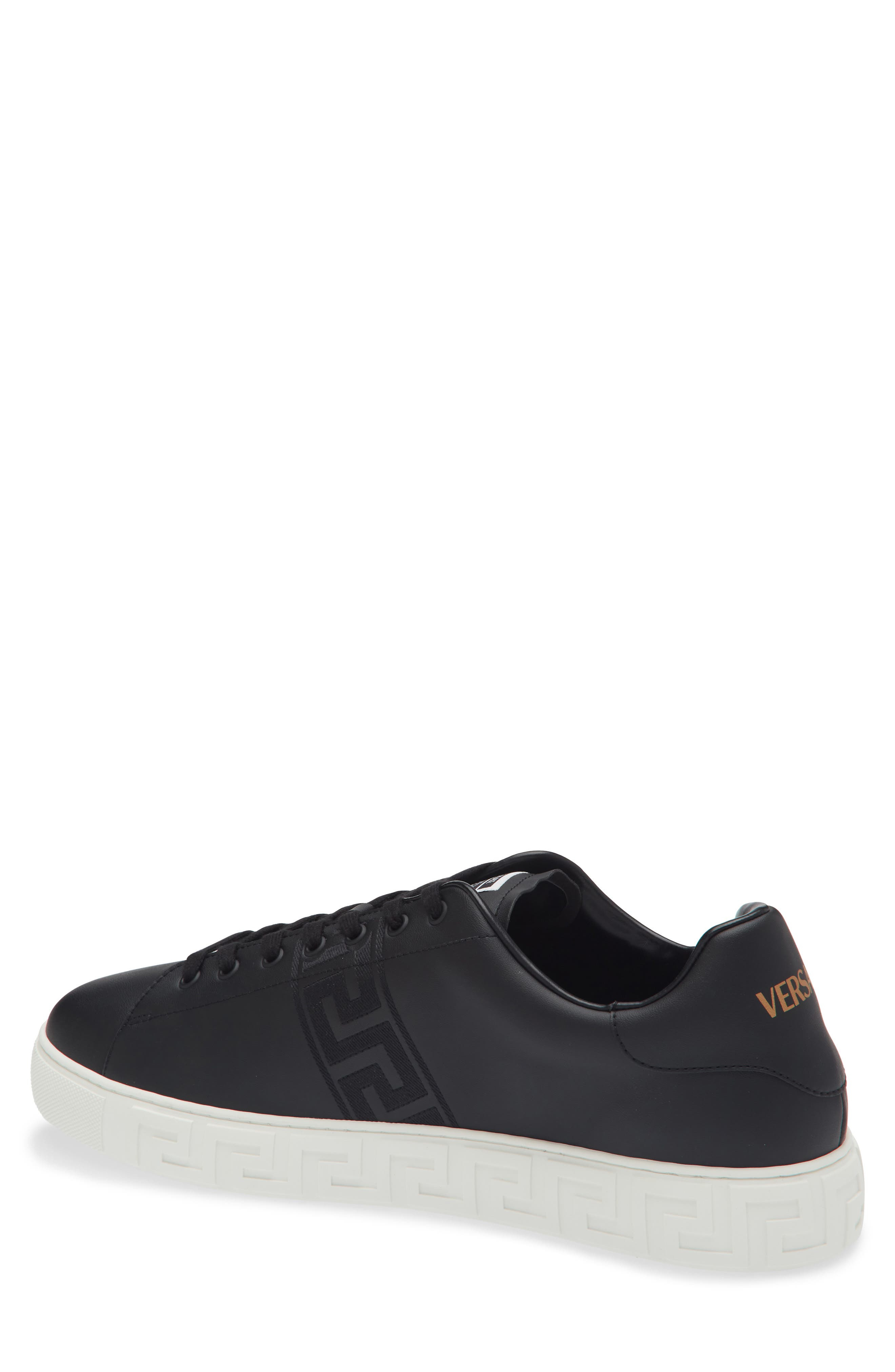 Versace Barocco Greca Jacquard Low Top Sneaker in Black Black at Nordstrom - 2