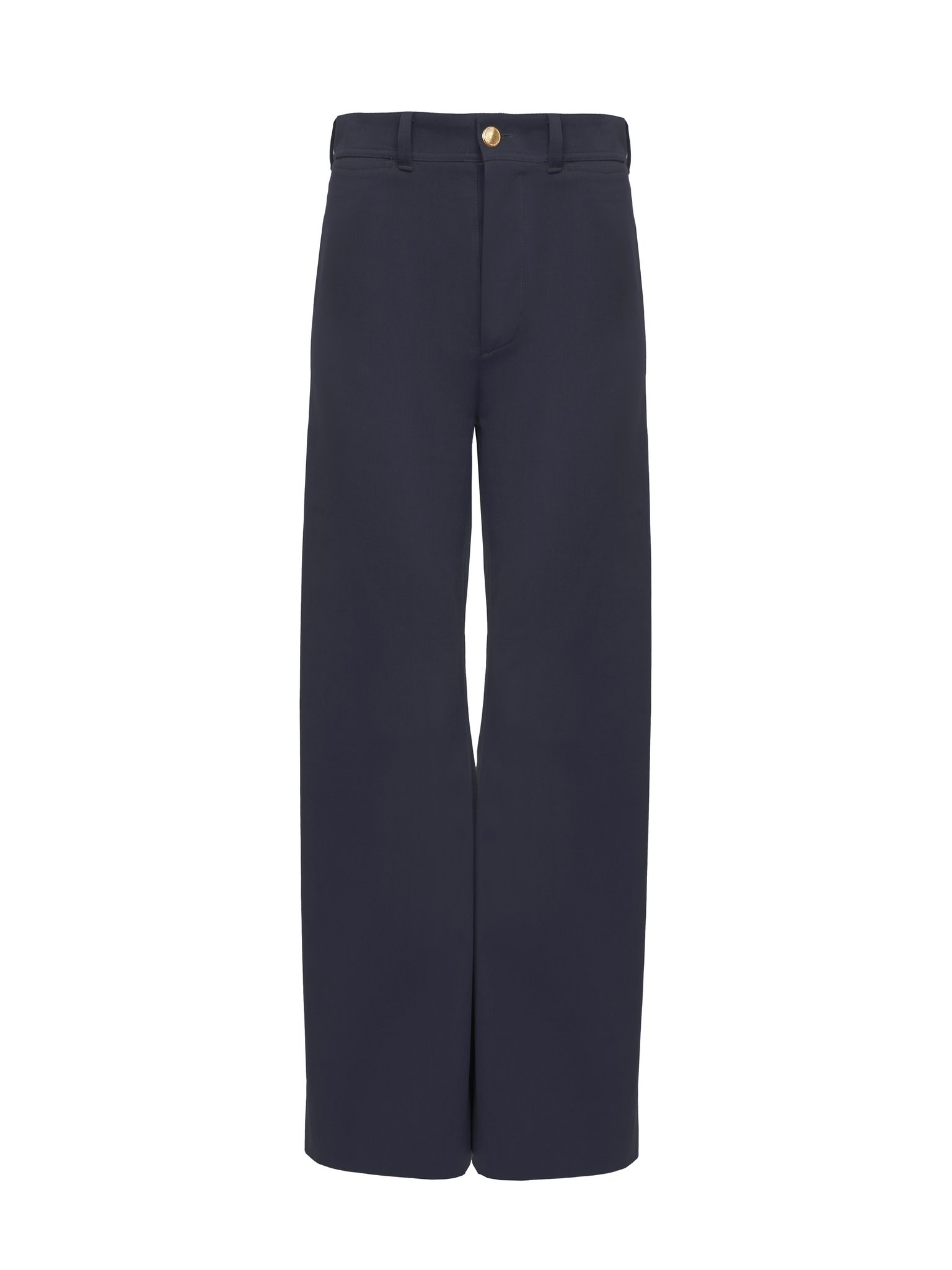 CROPPED FLARED PANTS IN COTTON GABARDINE - 1