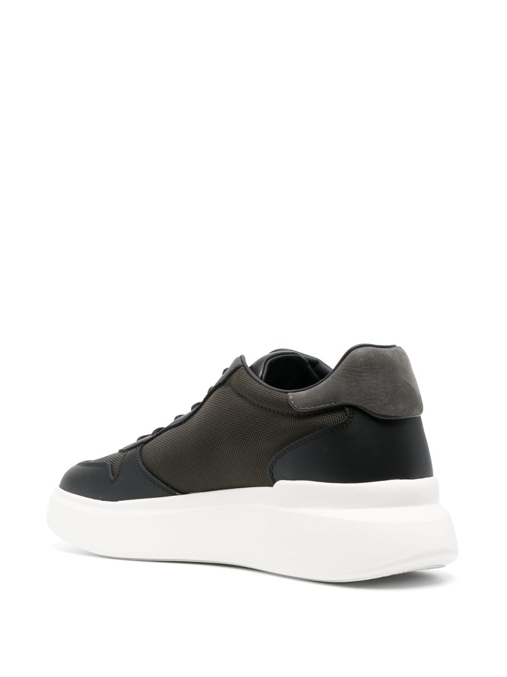 low-top leather sneakers - 3