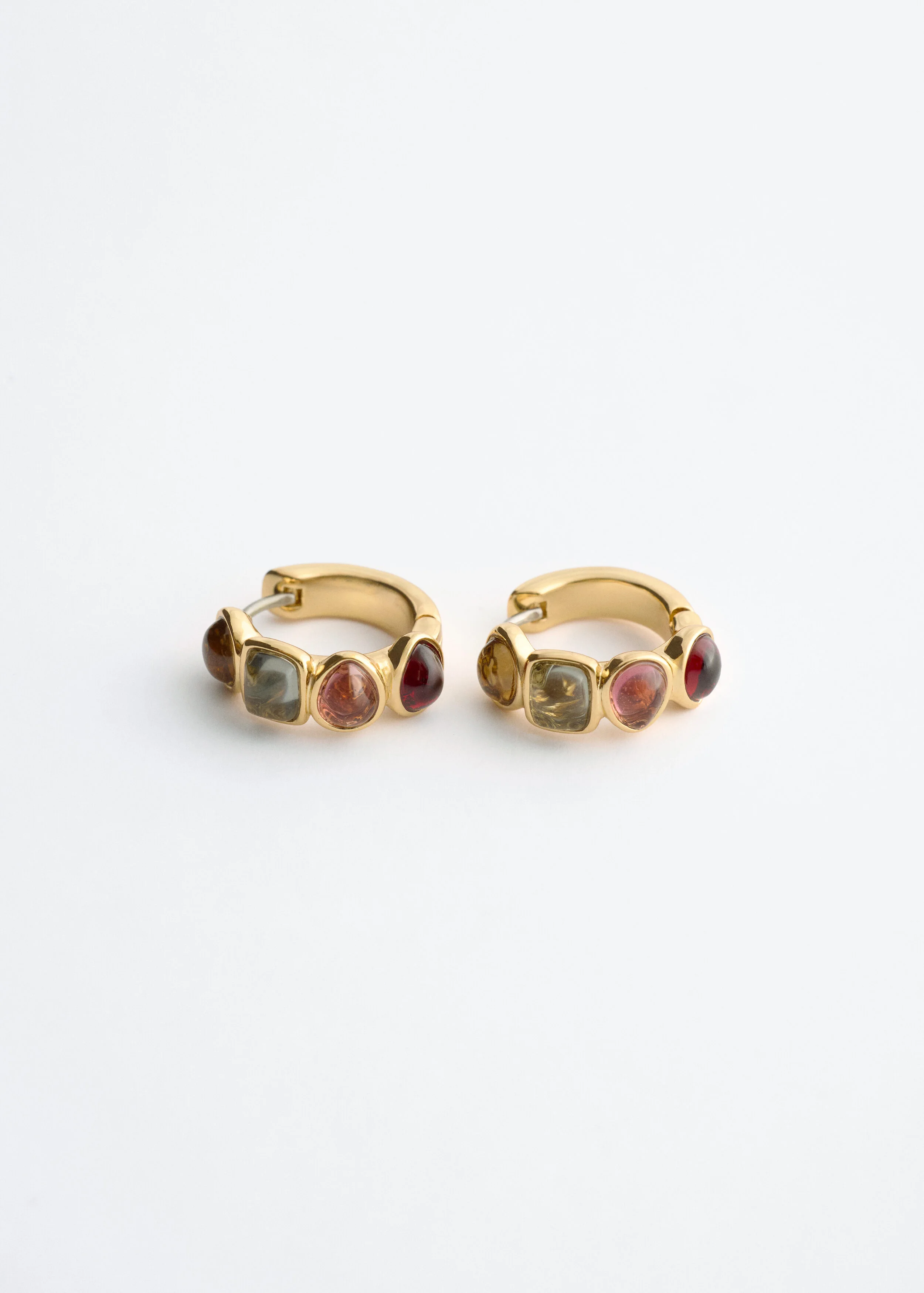 Multi-Coloured Hoop Earrings - 1