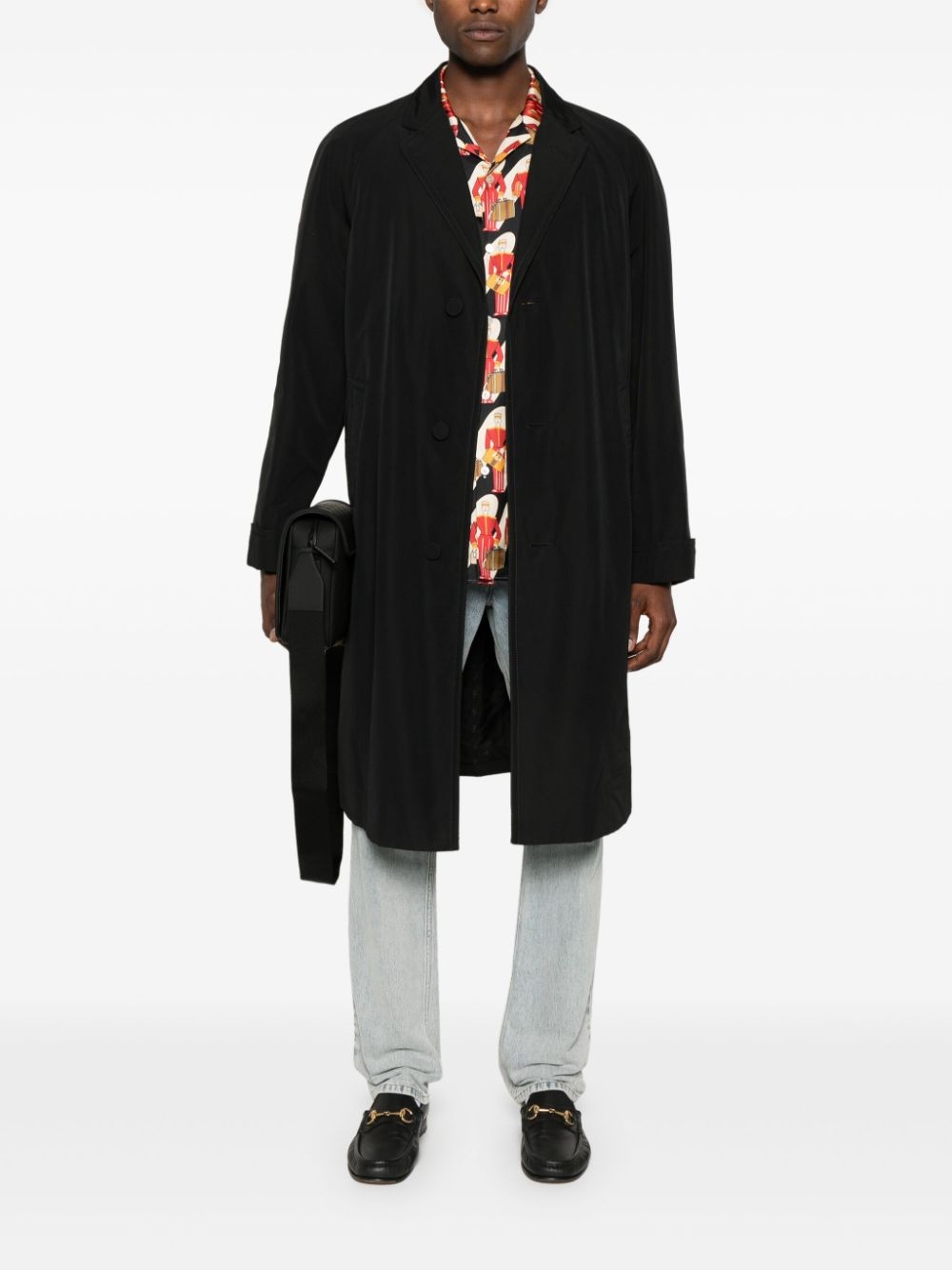 single-breasted cotton poplin coat - 2