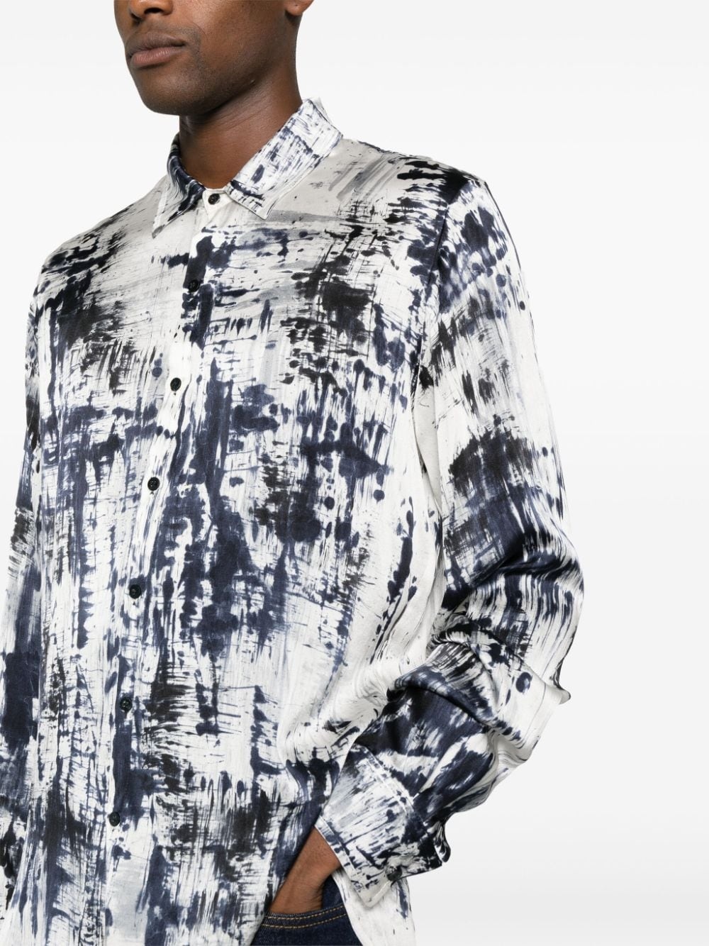 abstract-print shirt - 5