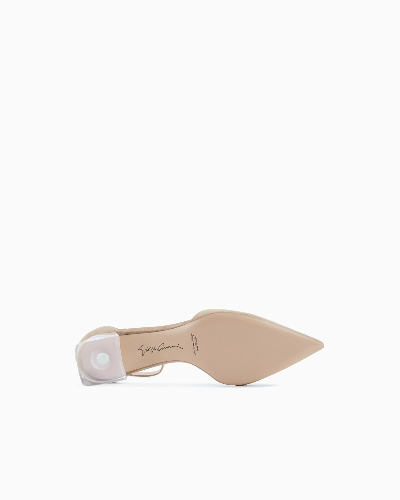 Laminated suede d'Orsay court shoes - 6