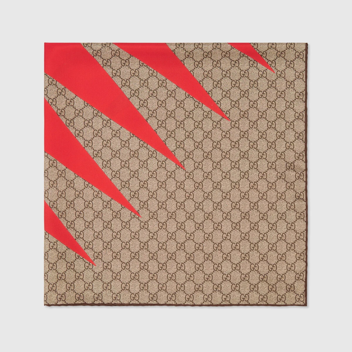 Geometric GG print twill scarf - 2