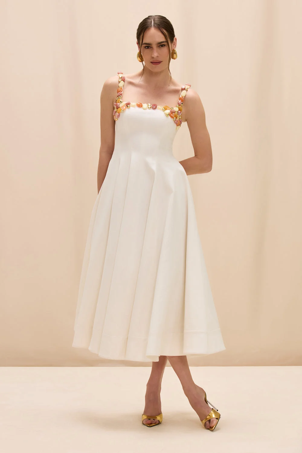 GABRIELA LINEN MIDI DRESS - 1