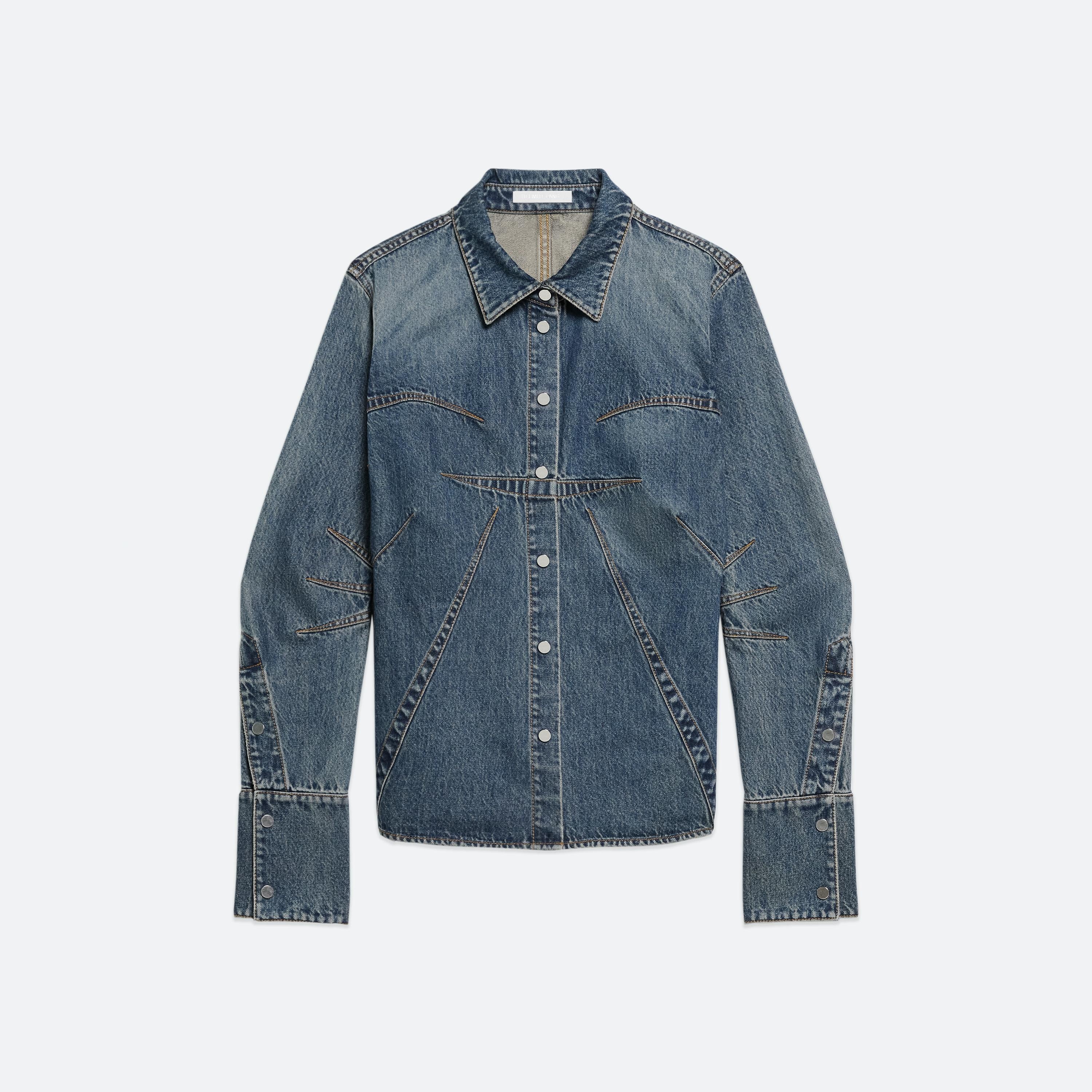 DENIM BUSTIER SHIRT - 1