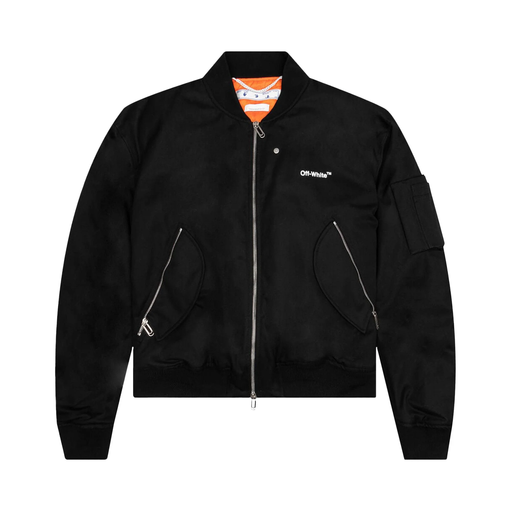 Off-White Diag Tab Bomber Jacket 'Black/White' - 1
