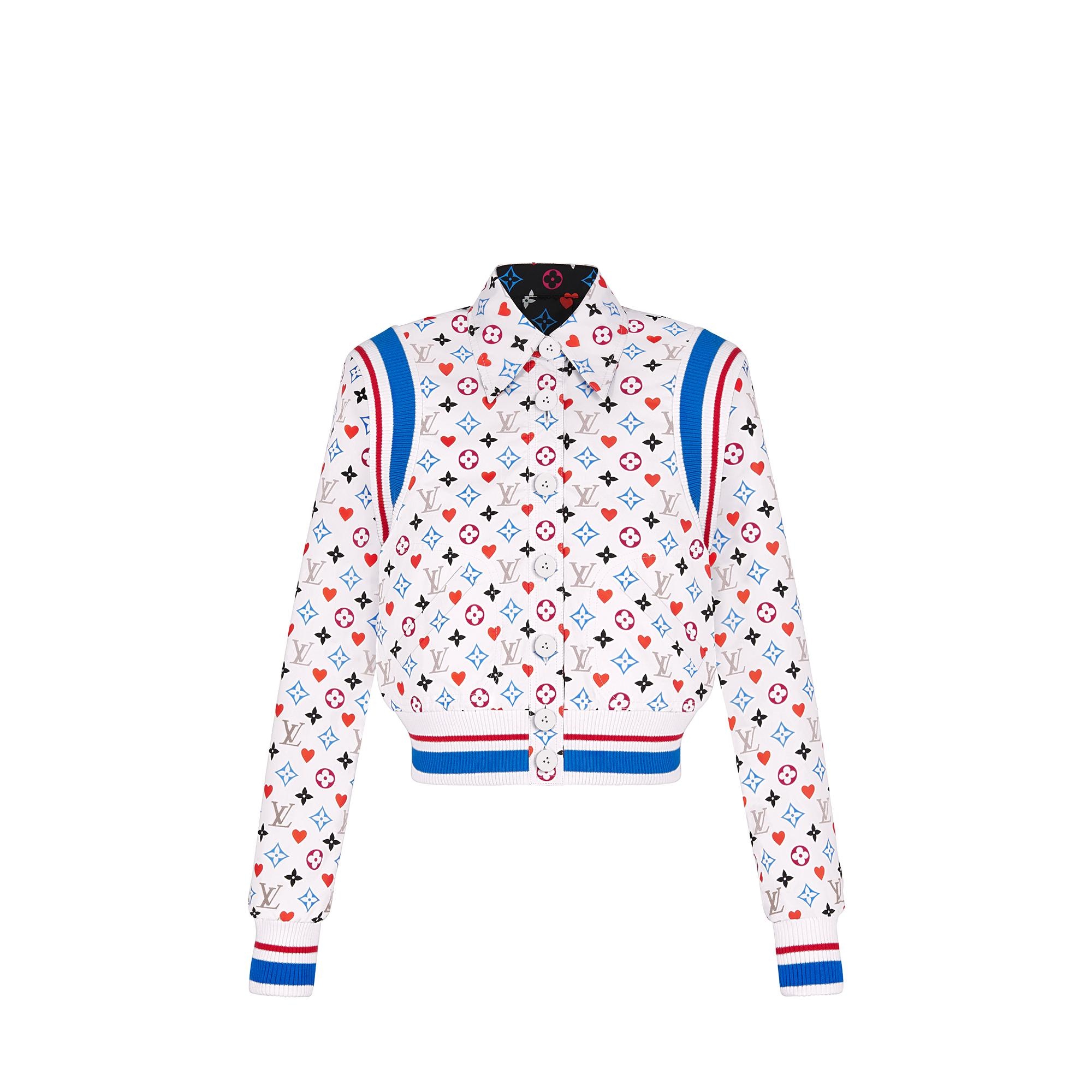 Game On Reversible Printed Nylon Bomber Jacket  - 1