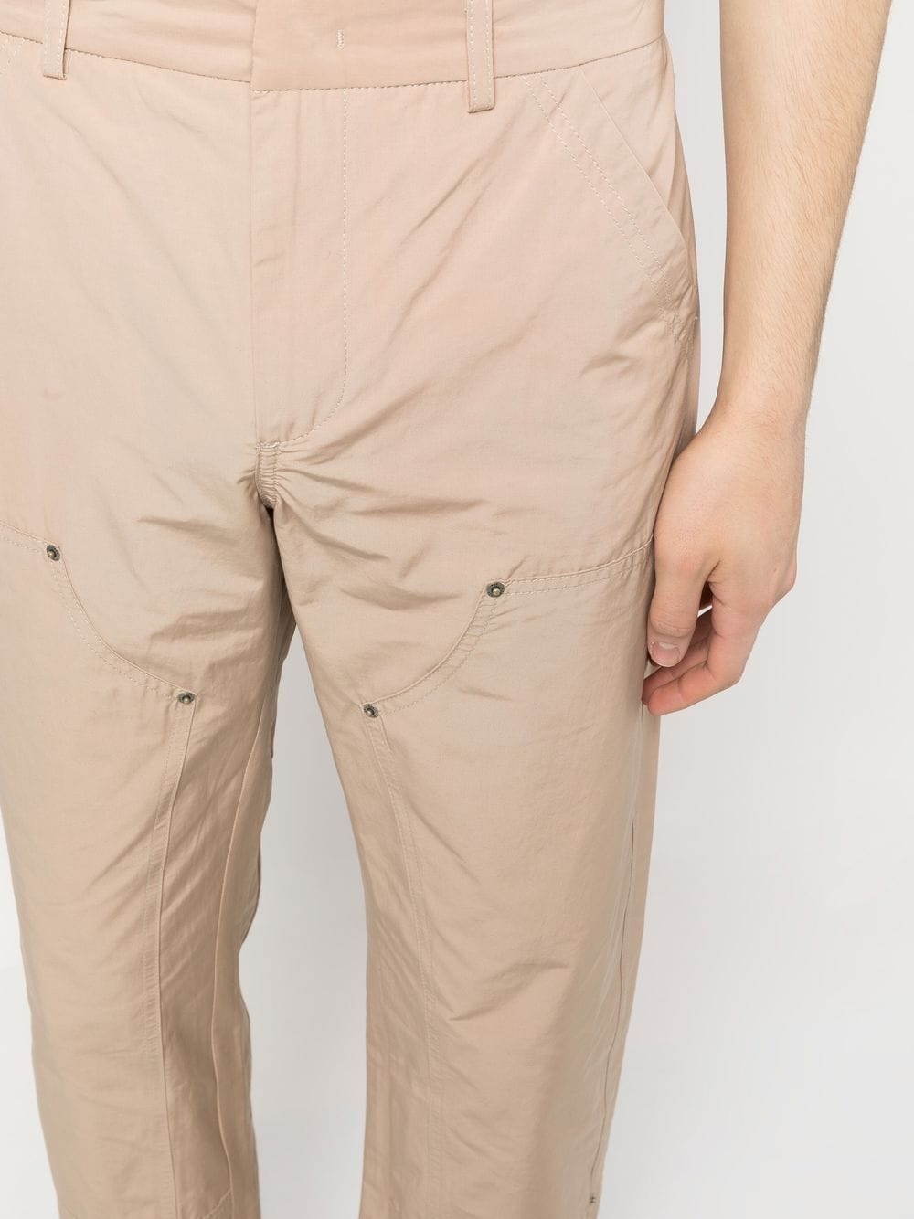 rivet-detail wide leg trousers - 5