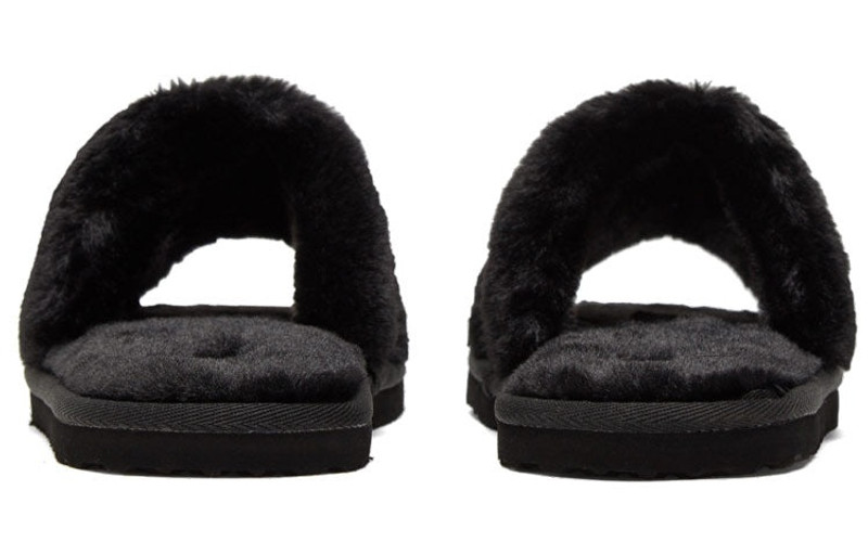 PUMA (WMNS) PUMA Fluff Remix Slide 'Black White' 385240-01 outlook