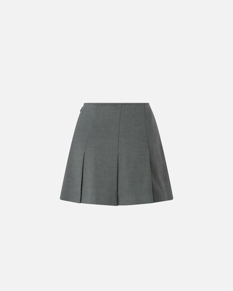 PLEATED WOOL-BLEND MINI SKIRT 6