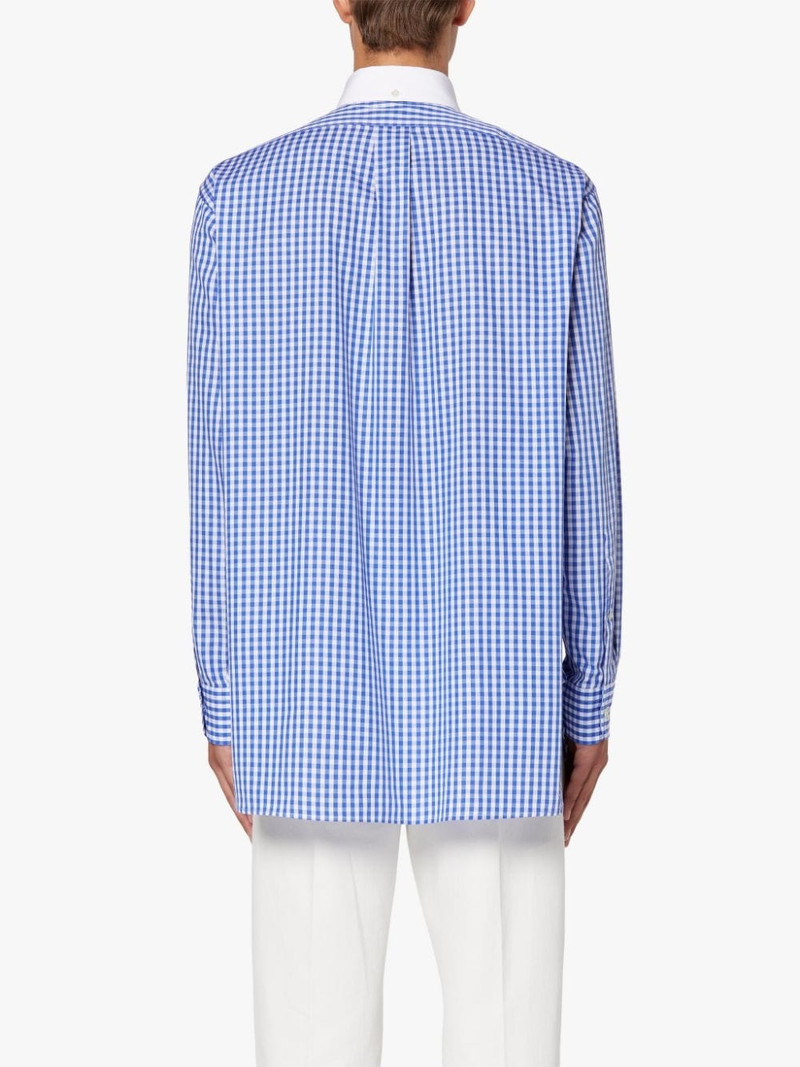 ROMA BLUE CHECK BUTTON DOWN SHIRT | GSC-105 4