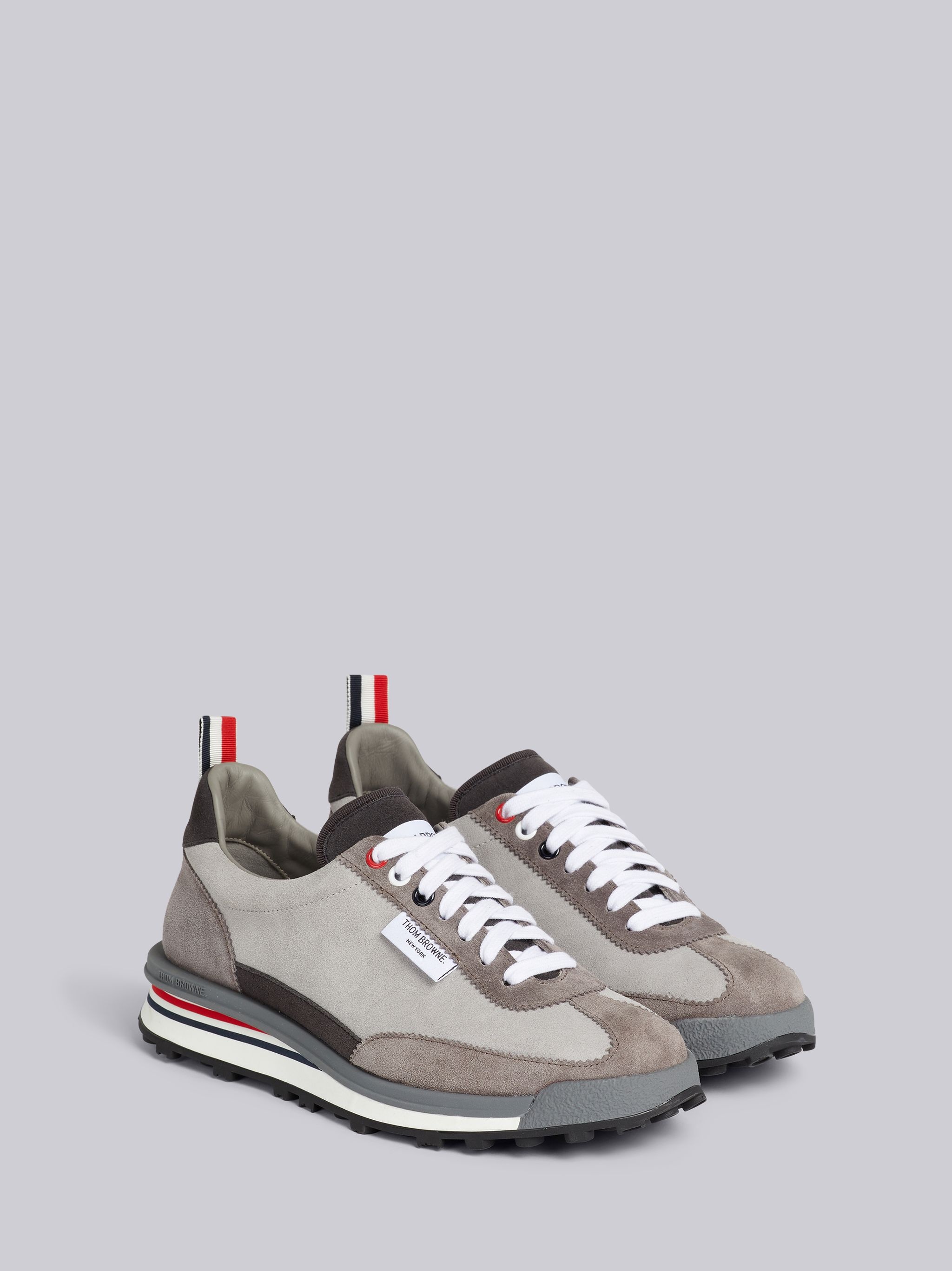 Light Grey Kid Suede Tech Runner - 3