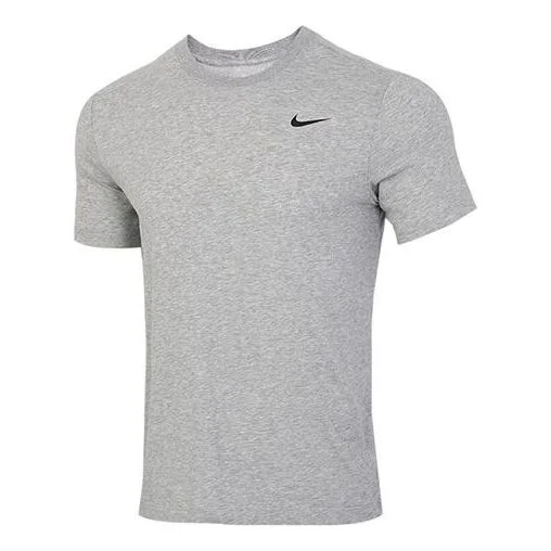 Nike Dri-FIT Sports Training Quick Dry Round Neck Short Sleeve Gray AR6030-063 - 1