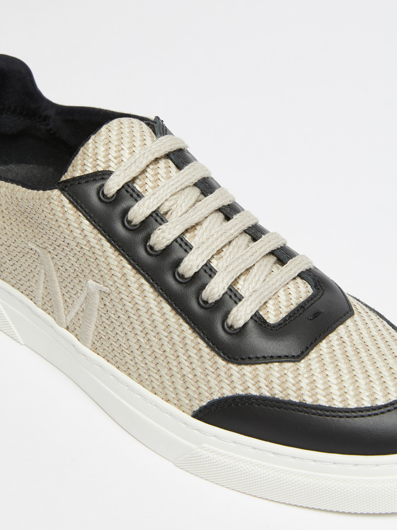 TABA Straw and leather sneakers 4