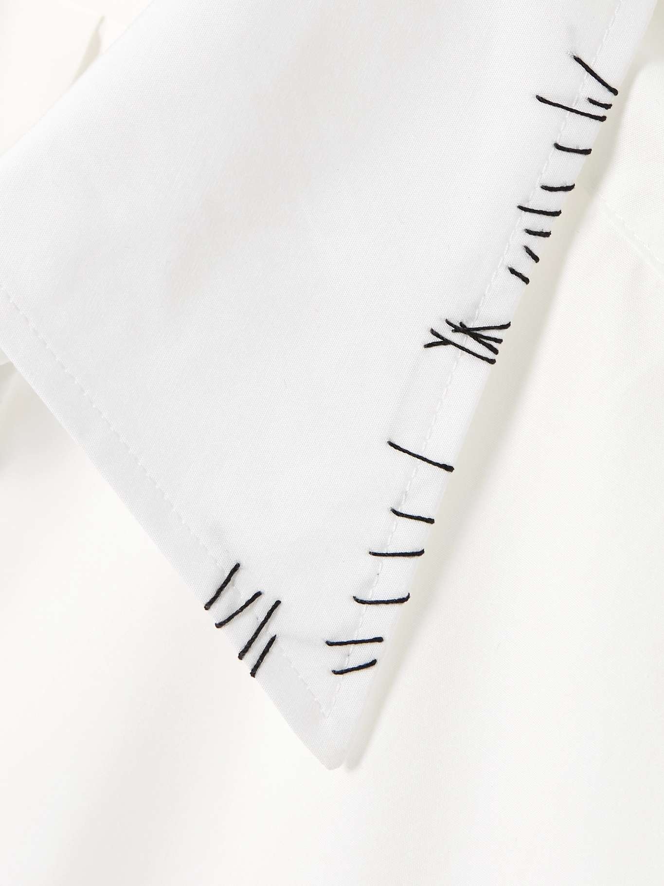 Embroidered cotton-poplin shirt - 5