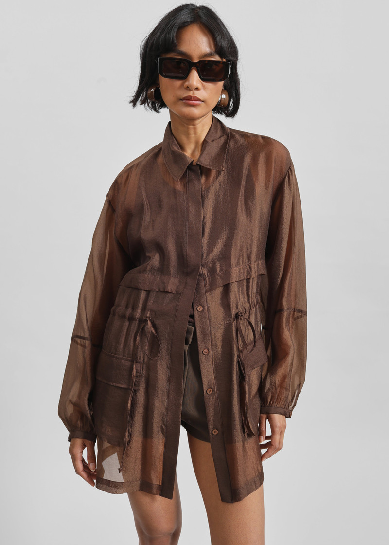 Montaro Sheer Light Jacket - Brown 8