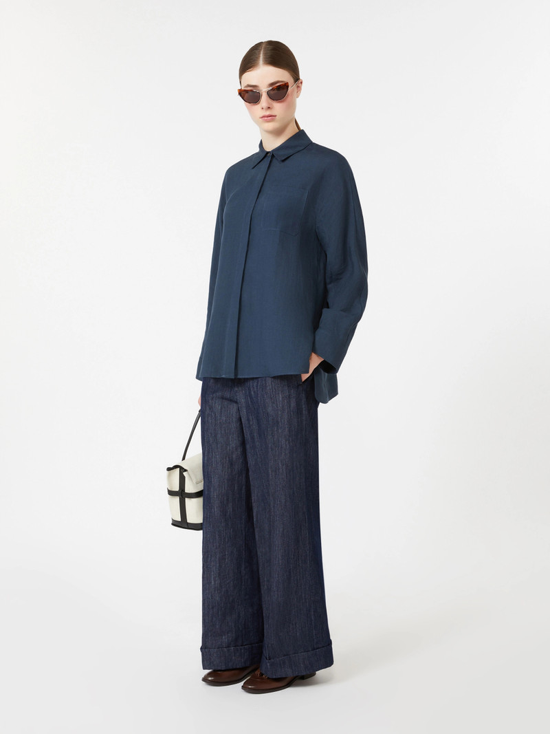 GALA Linen canvas shirt - ULTRAMARINE 2