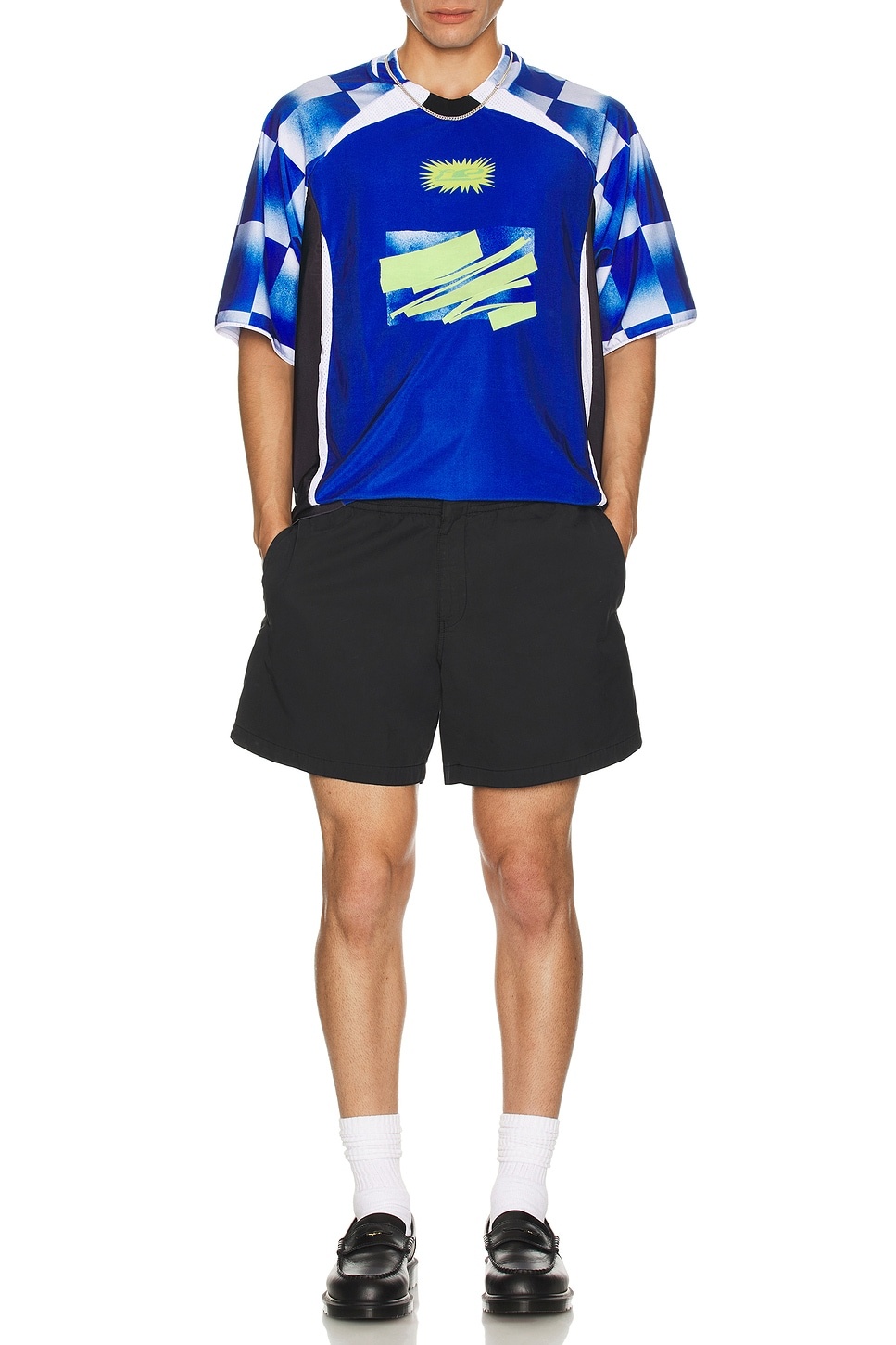 Le Pre Torn Jersey in Multi - 4
