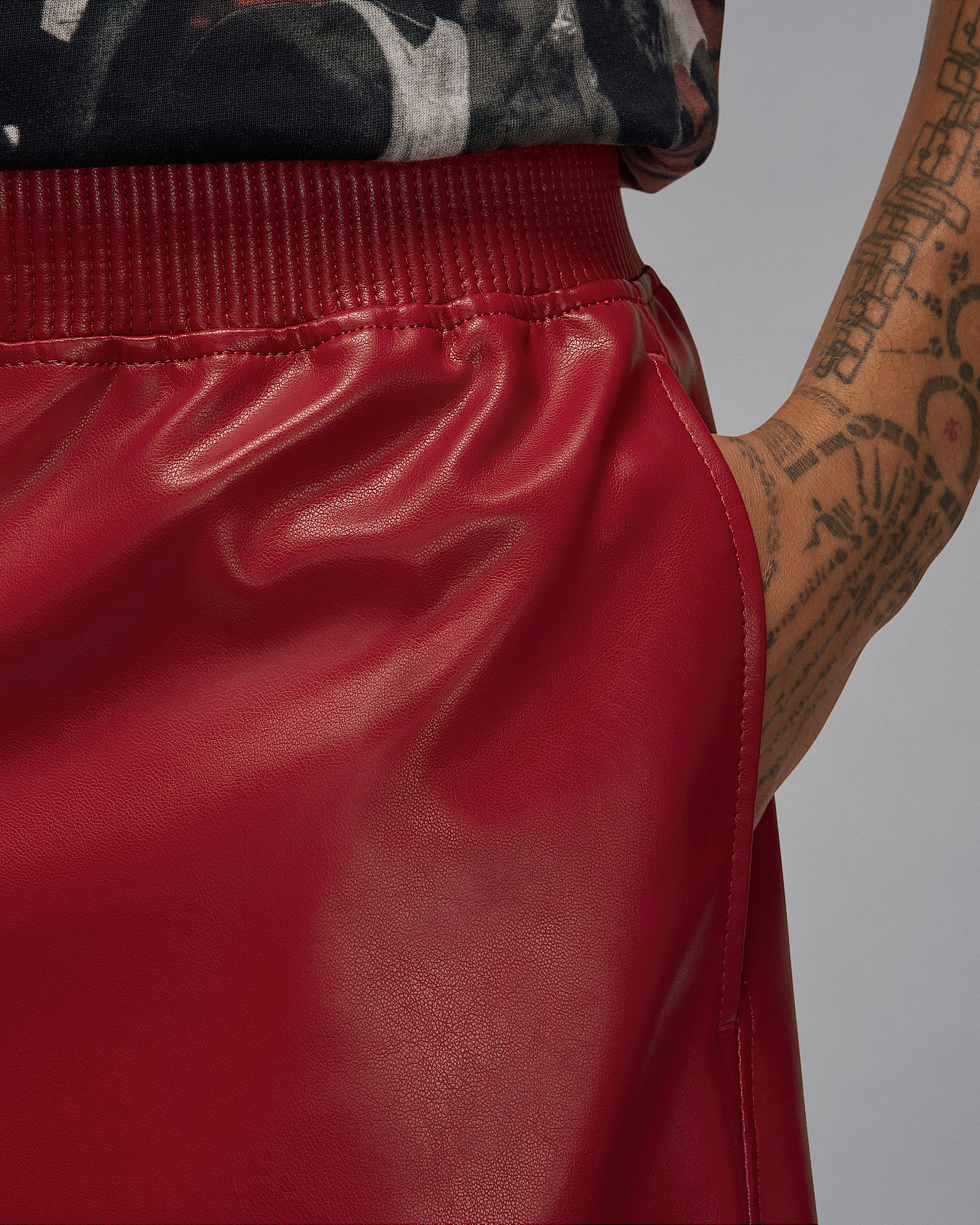 Air Jordan Men's Vegan Leather Shorts - 5