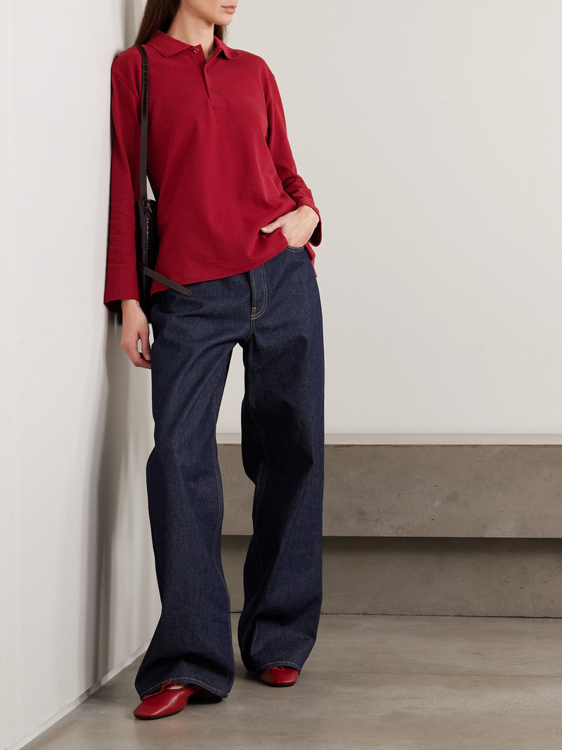 FLORE FLORE Diana Organic Cotton-piqué Polo Shirt outlook