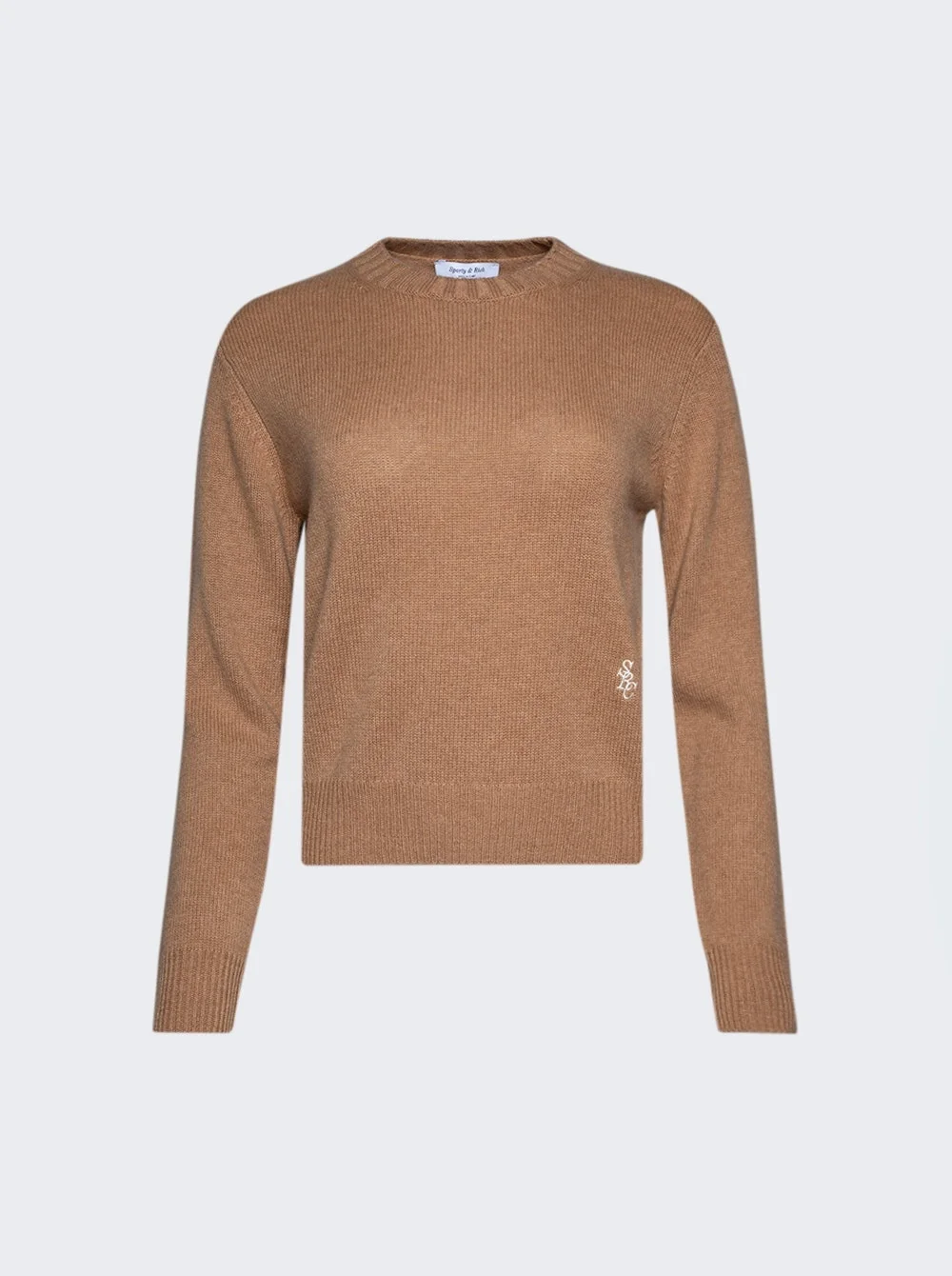 Crewneck Sweater Camel And White - 1