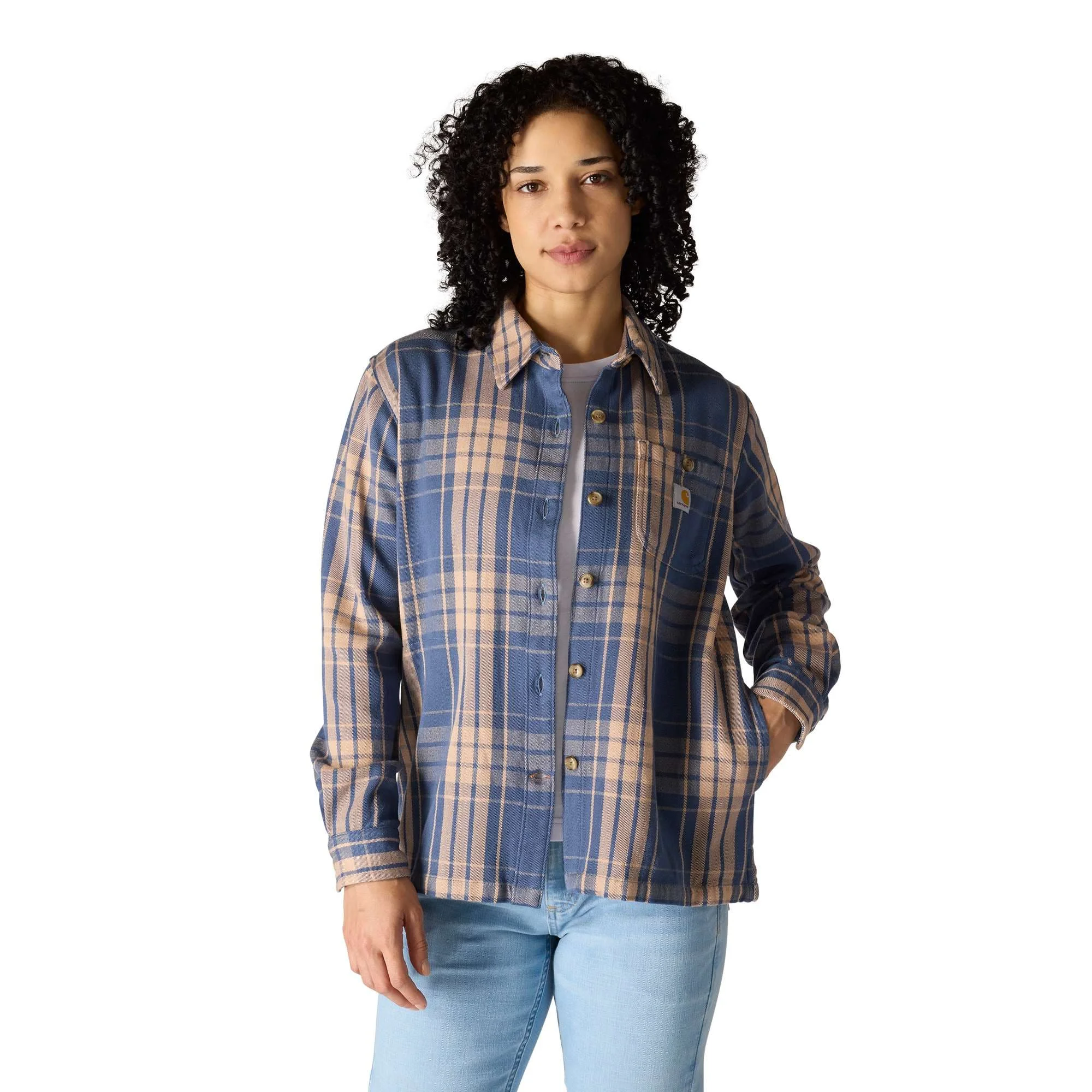 Women's TENCEL™ Fiber Series Loose Fit Twill Plaid Shirt - 1