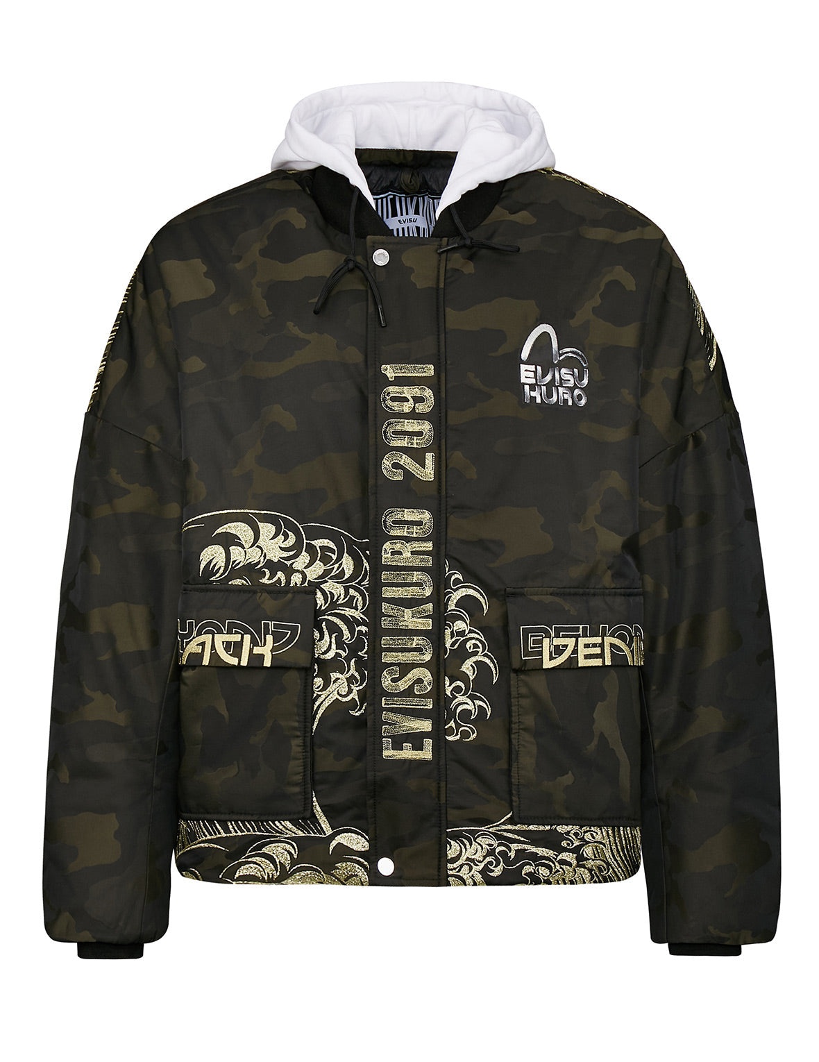 3D Ukiyo-E Embroidered Padded Jacket - 7