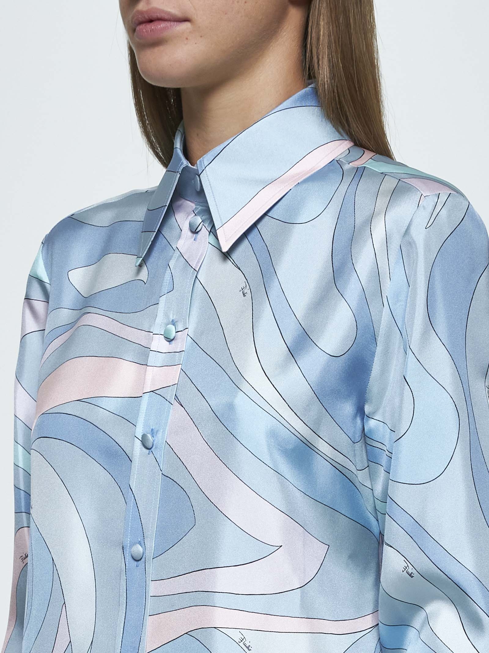 Print silk shirt - 5