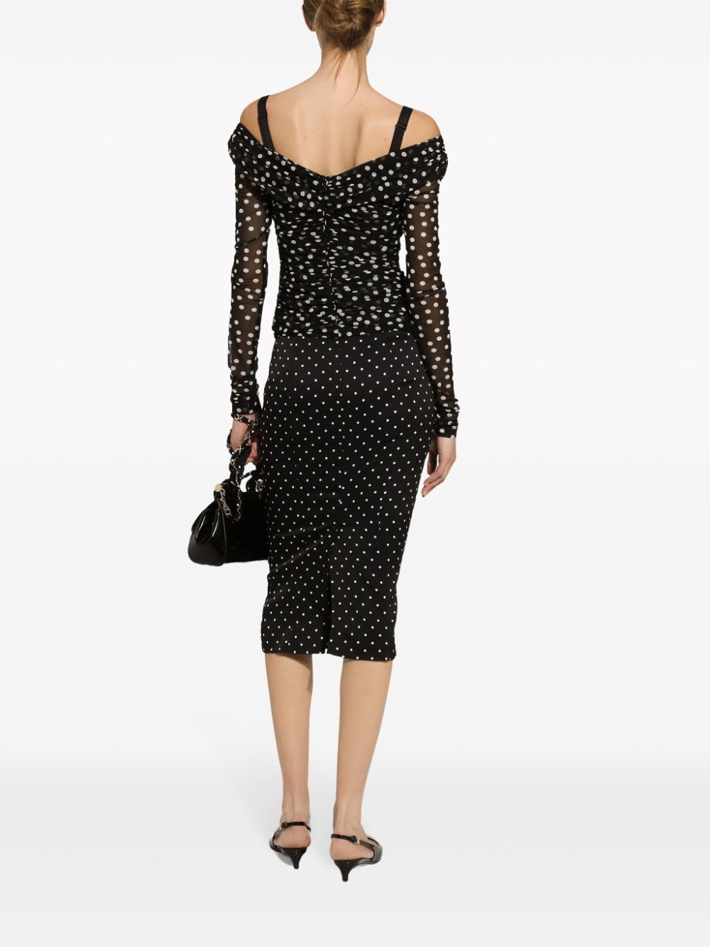 polka-dot pencil skirt - 4