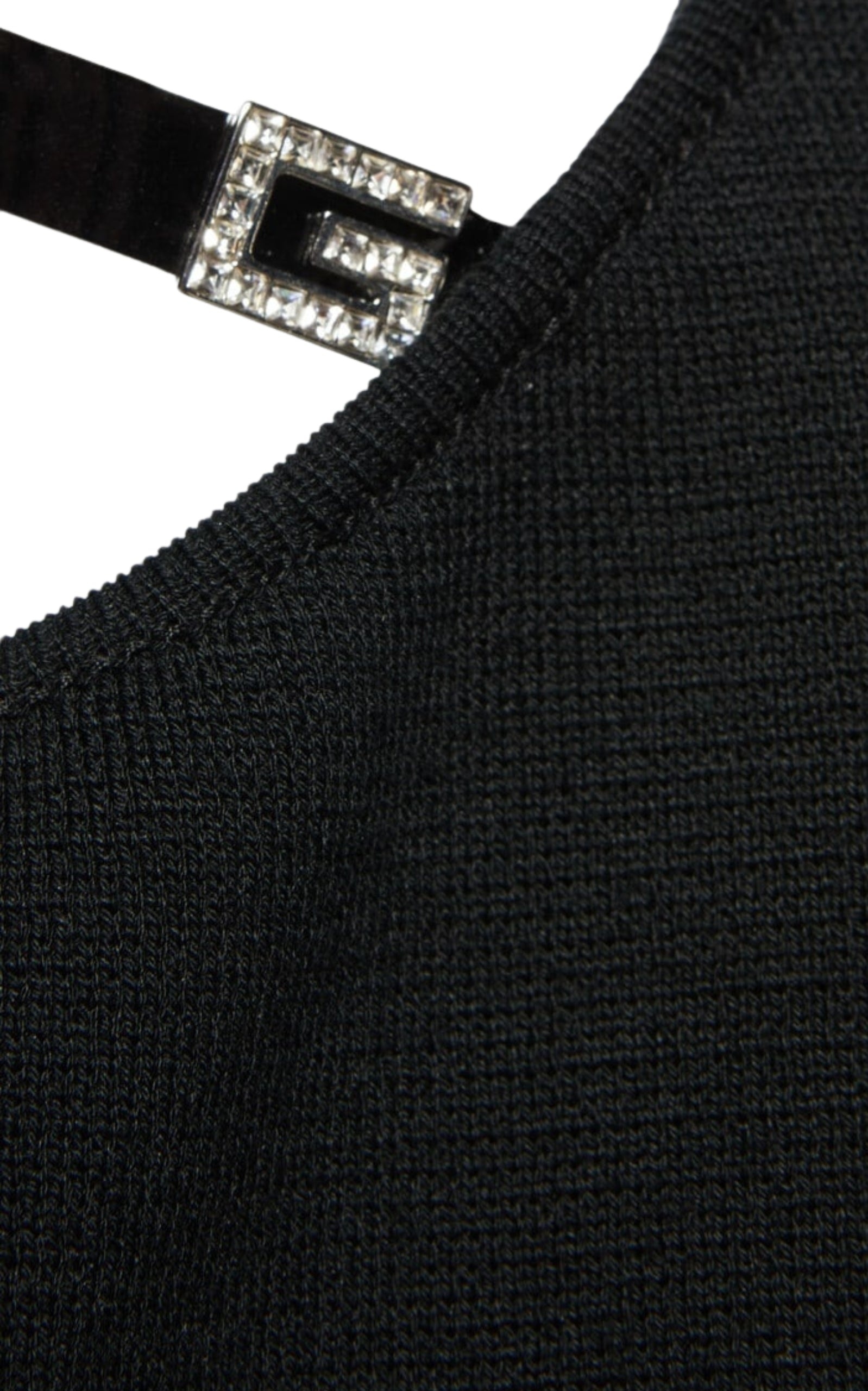Crystal G Cutout Dress in Black - 5
