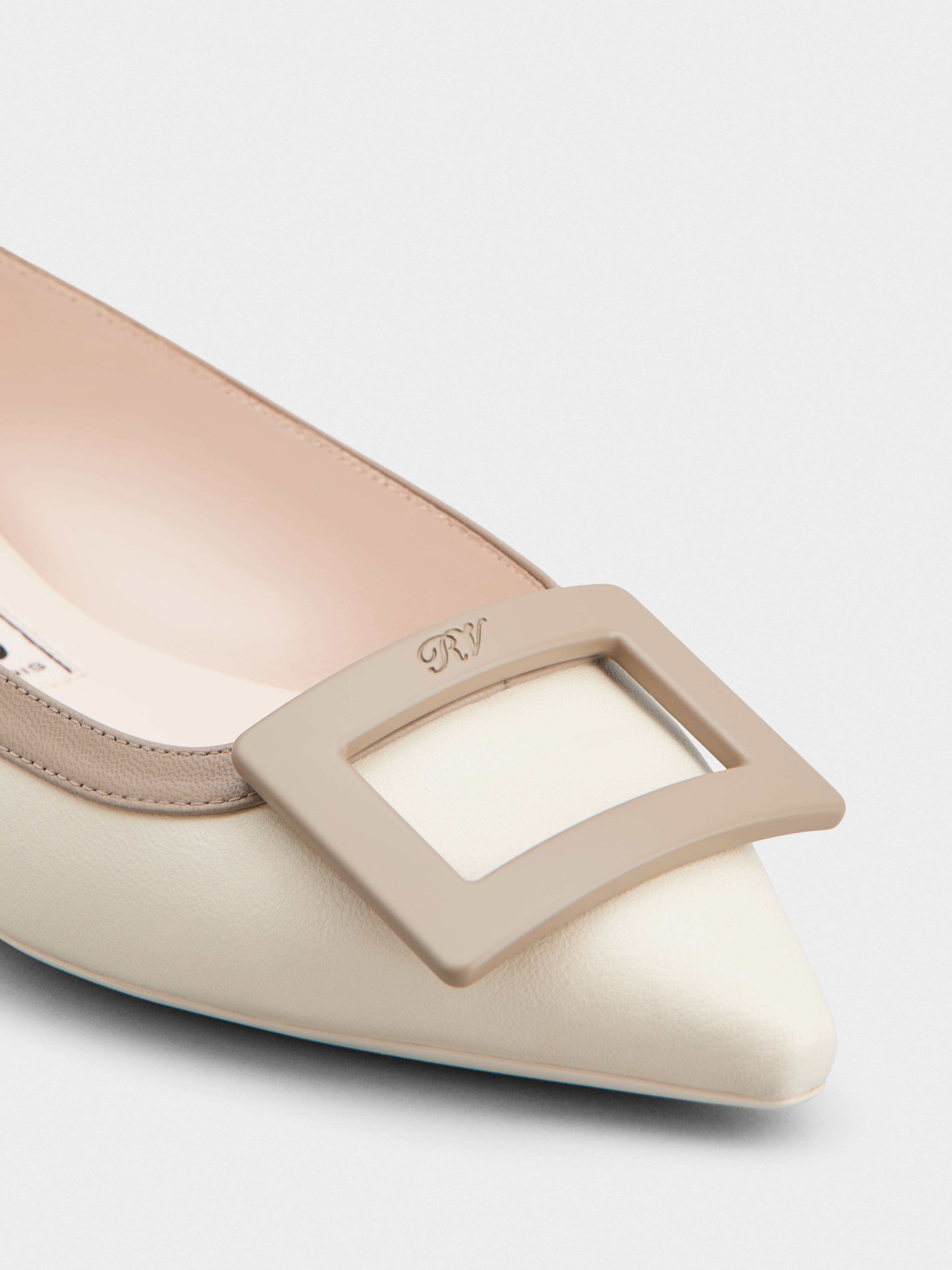 Gommettine Bicolor Lacquered Buckle Ballerinas in Nappa Leather - 3