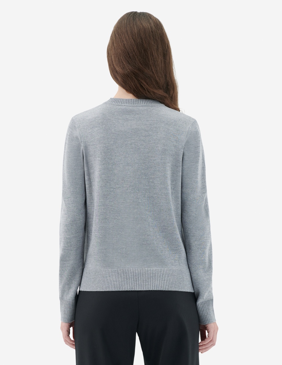 DOUBLE FOX HEAD PATCH R-NECK CARDIGAN - 5