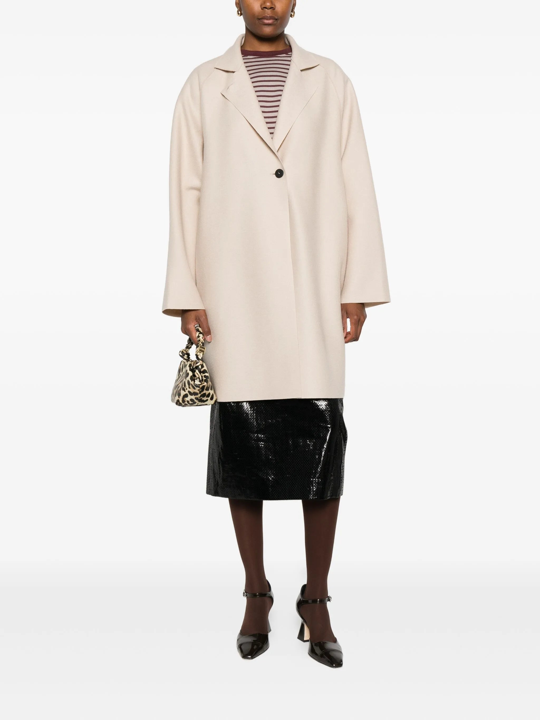 Harris Wharf London Raglan-sleeve Button Coat - 2