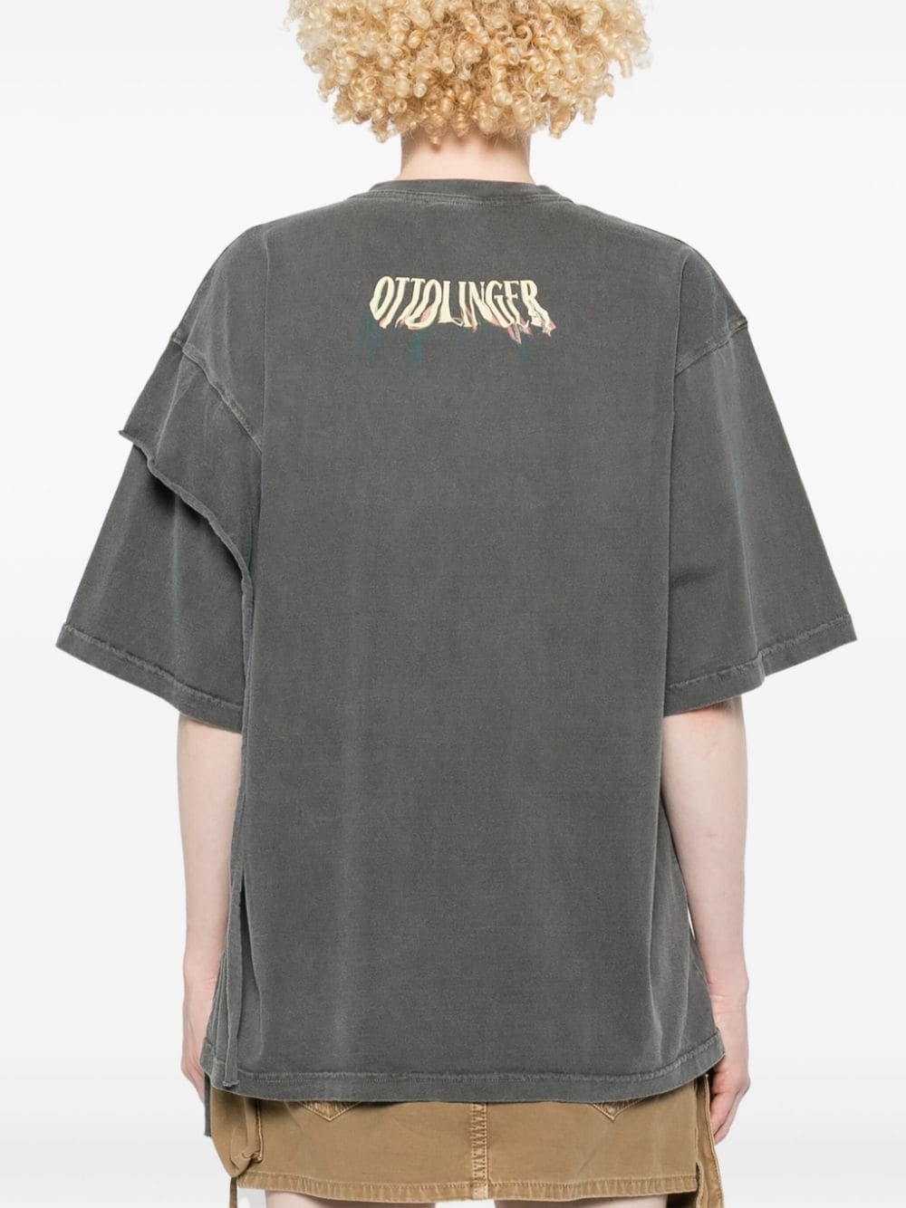 distressed-finish T-shirt - 4