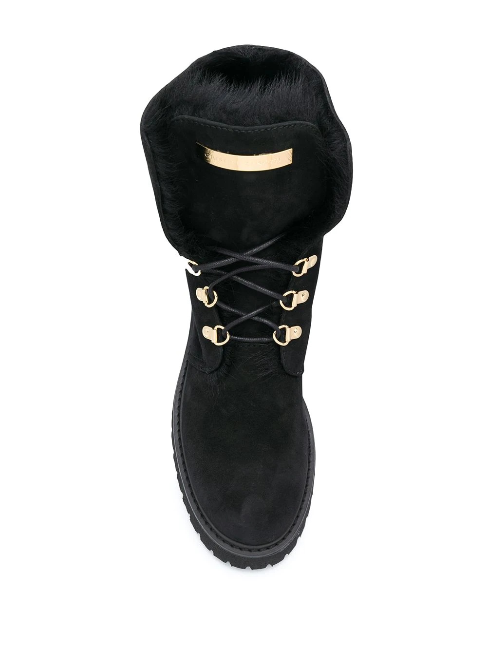 chunky-sole suede leather boots - 4