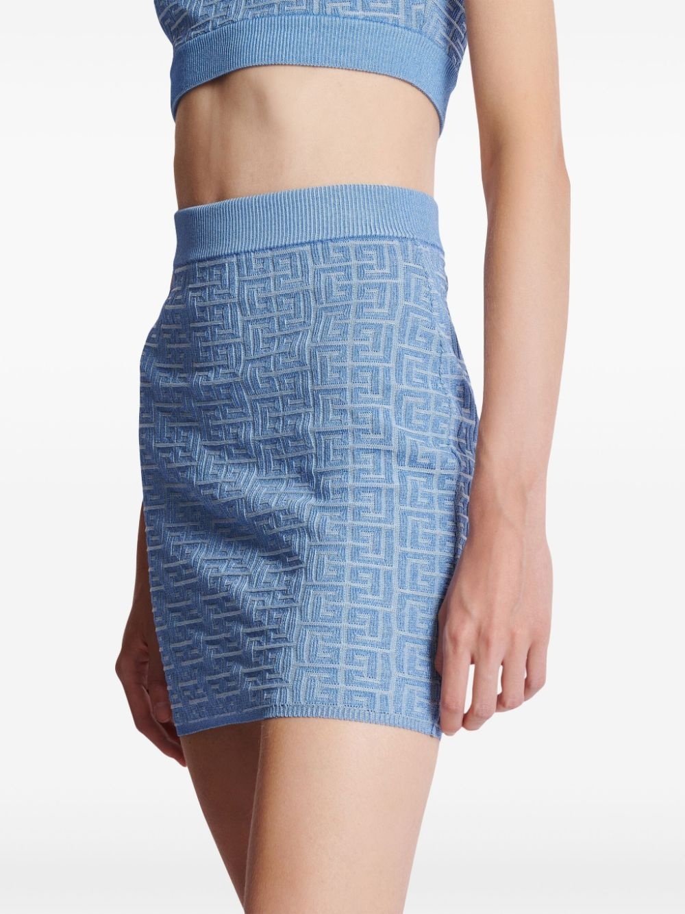 Labyrinth-jacquard skirt - 7