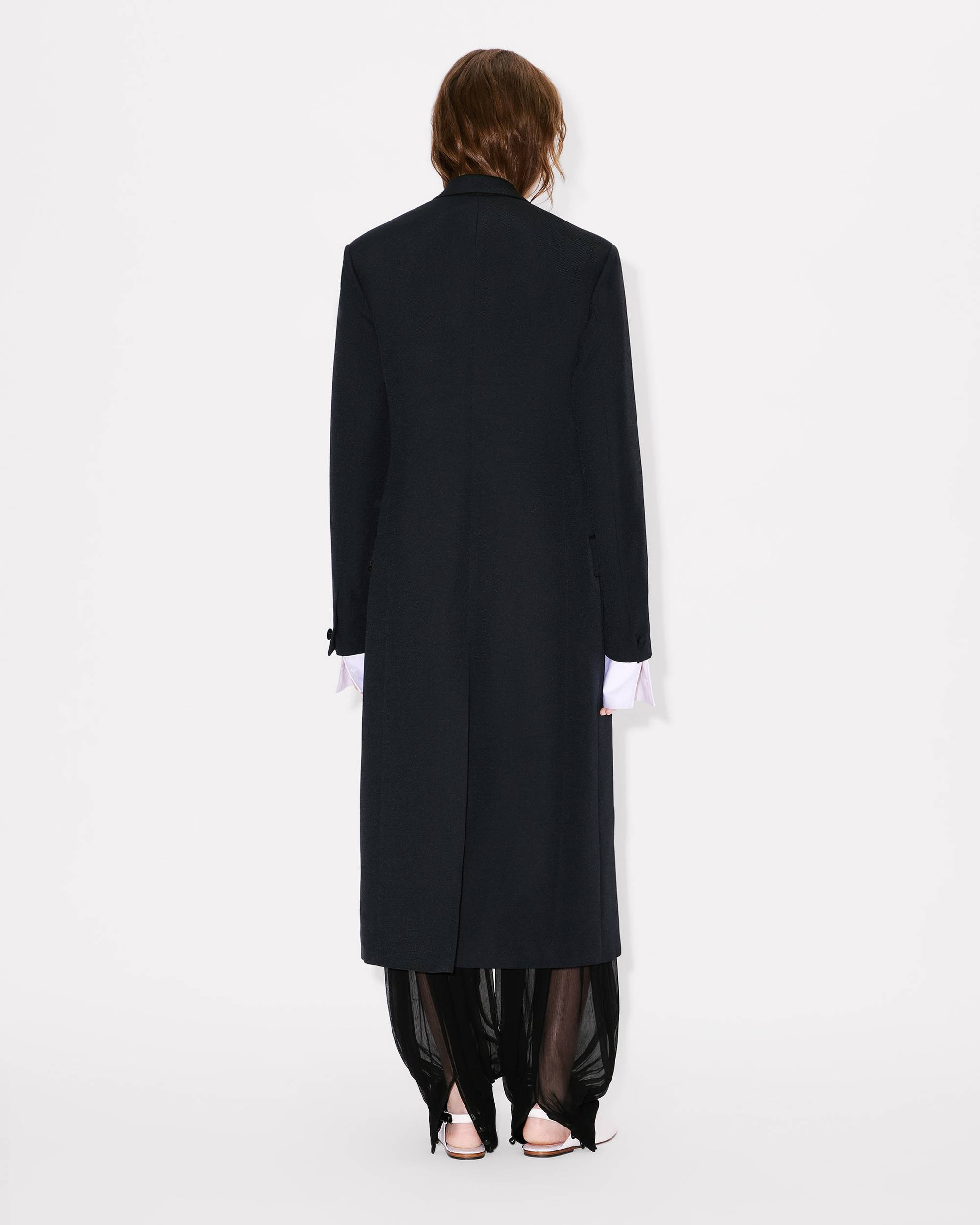 Long tailoring coat in virgin wool - 4
