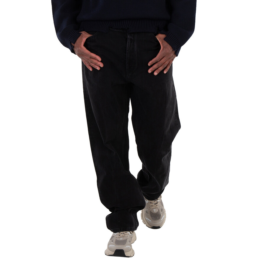 Ambush Black Waist Detail Cotton Denim Jeans - 3