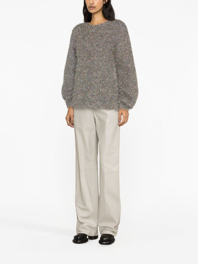 Jil Sander brushed lurex-blend knitted jumper outlook