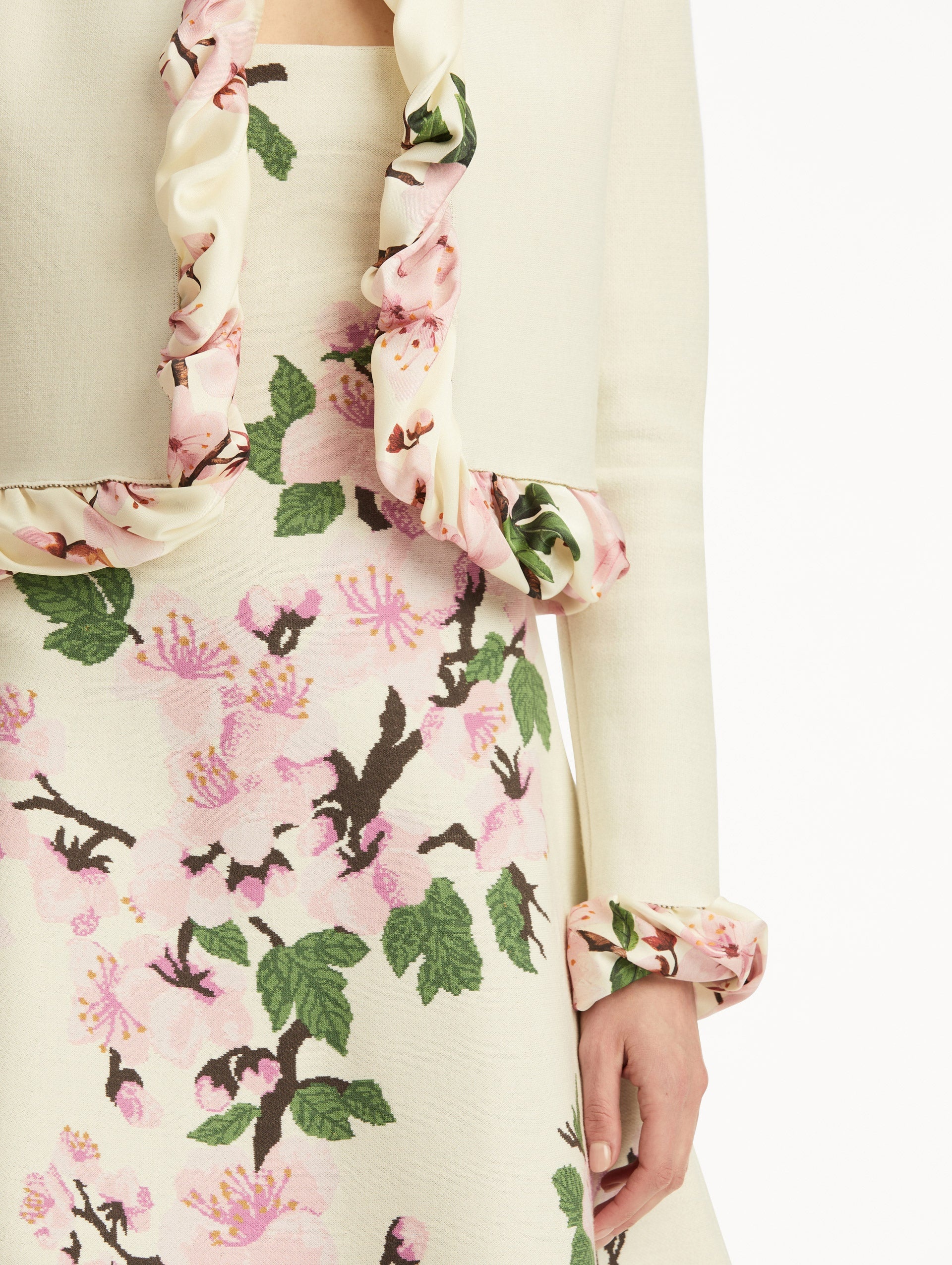 CHERRY BLOSSOM TWIST TRIM CARDIGAN - 6
