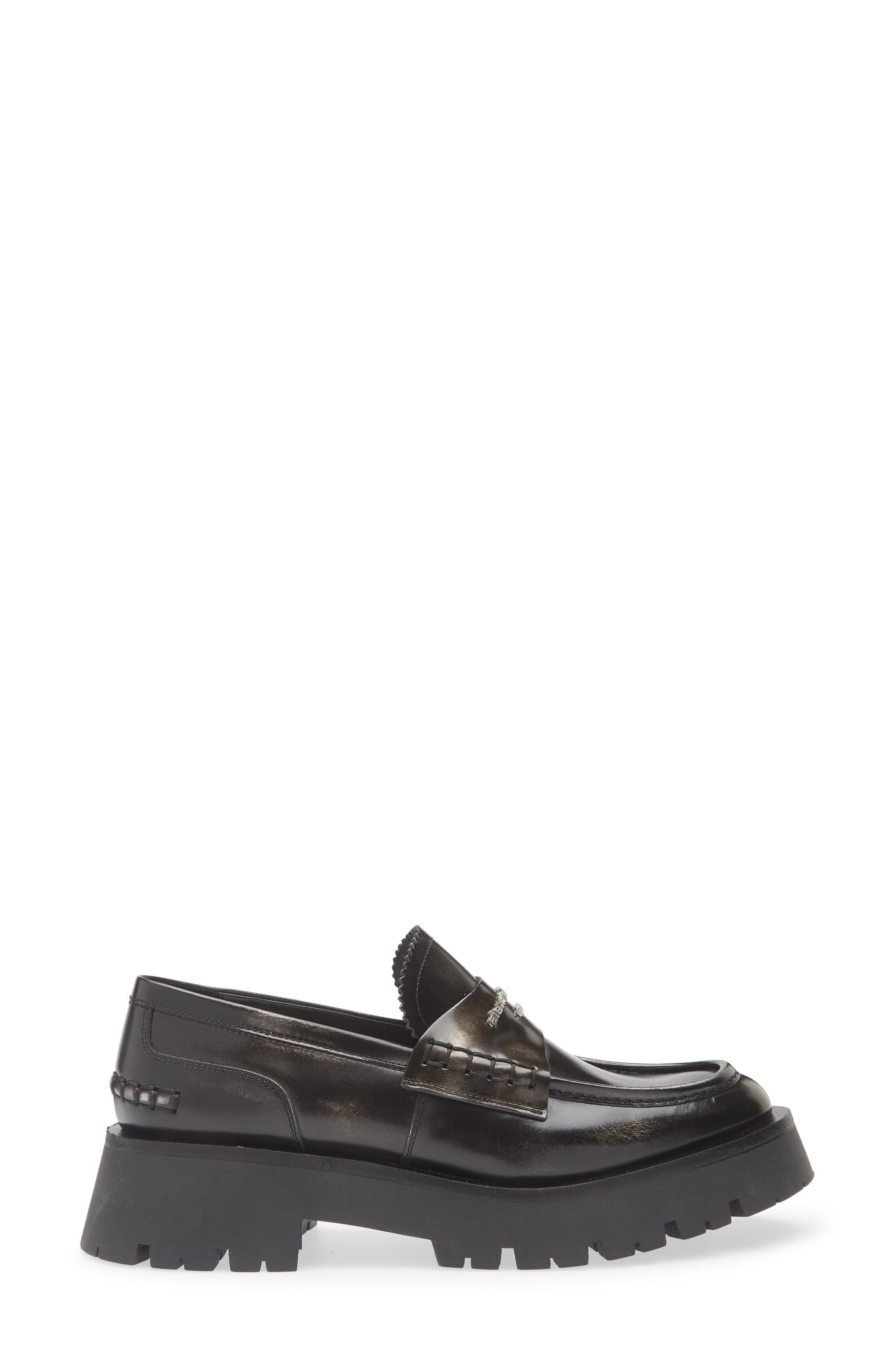 Alexander Wang Carter Lug Sole Loafer in Black/Grey at Nordstrom - 3