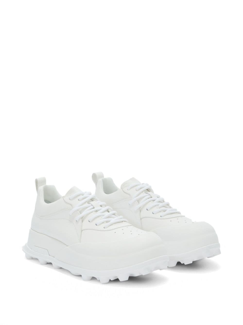 chunky panelled leather sneakers - 2