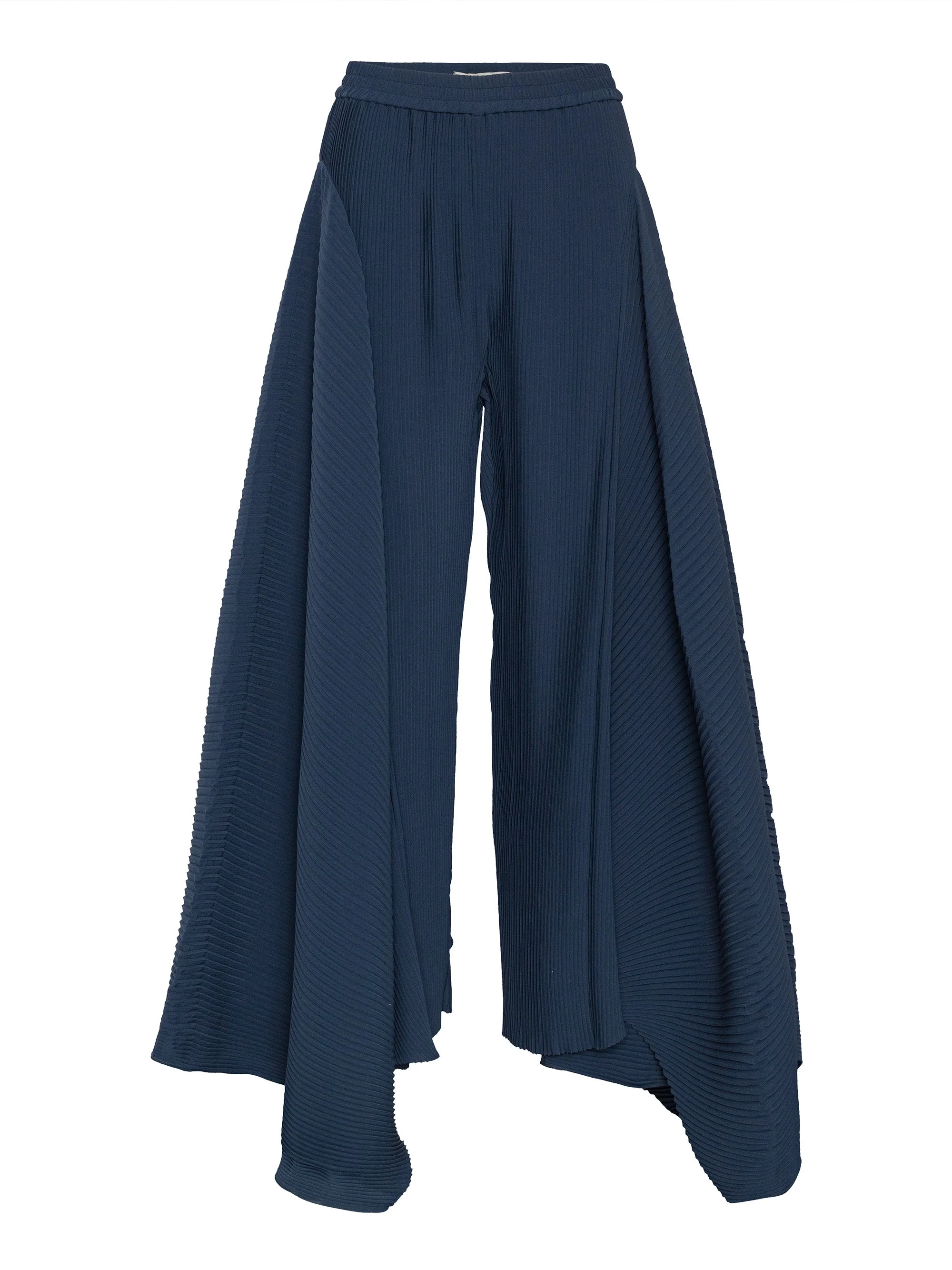 WRIST PLISSE PANTS - DRESS BLUE - 1