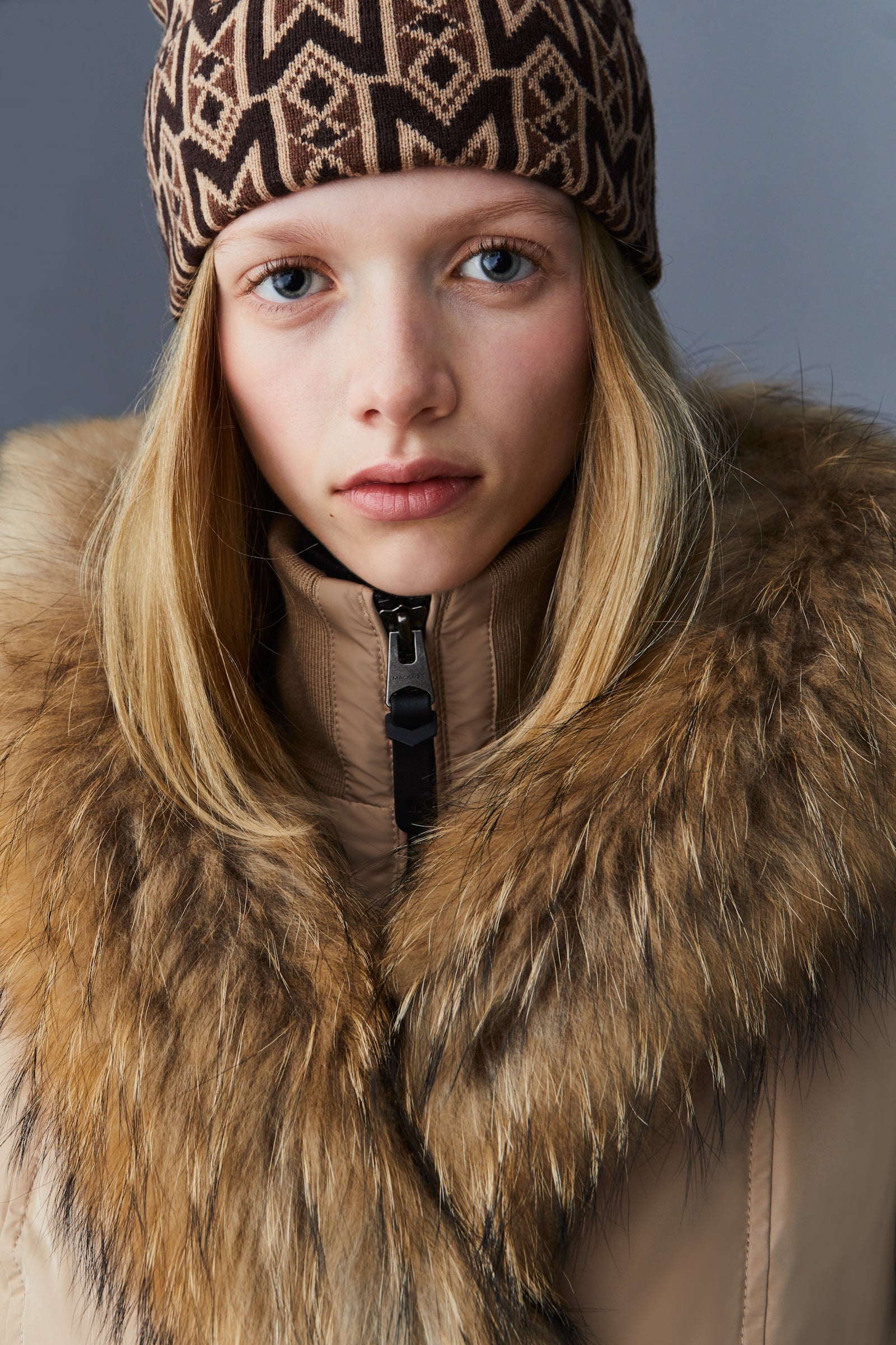 ADALI down coat with natural fur Signature Mackage Collar - 5