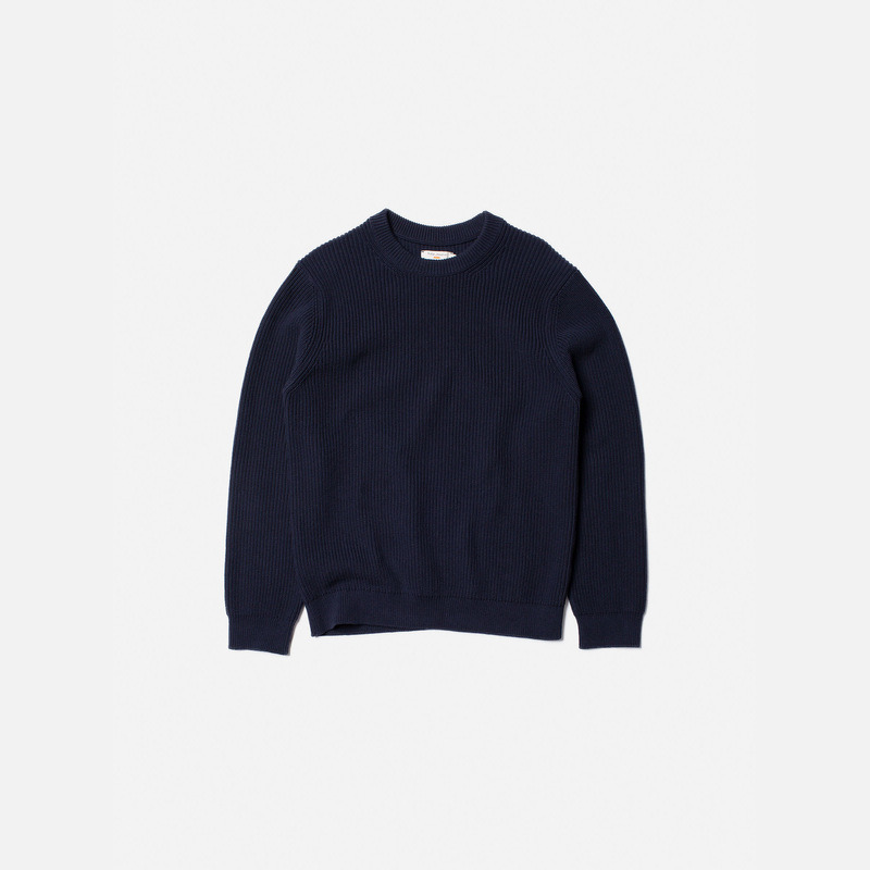 August Rib Cotton Sweater Navy - 8